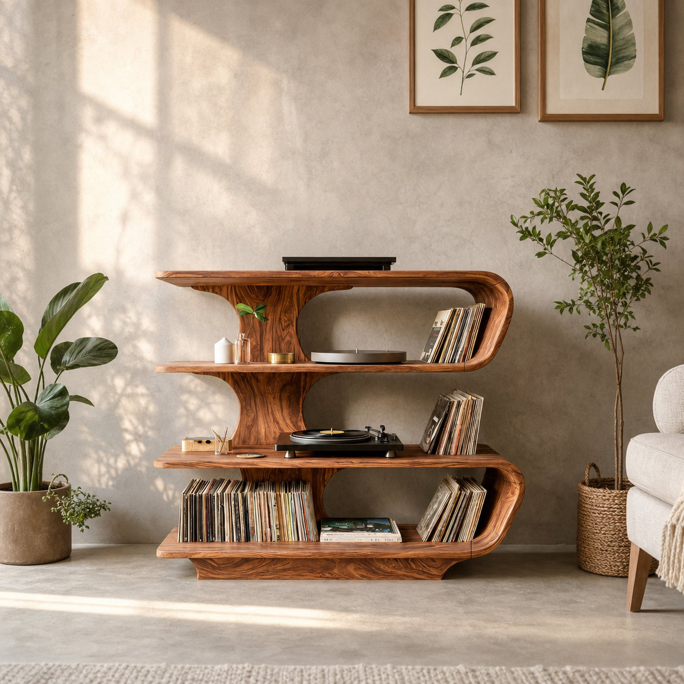 Farmhouse Vinyl Storage Console For Bedroom Decor