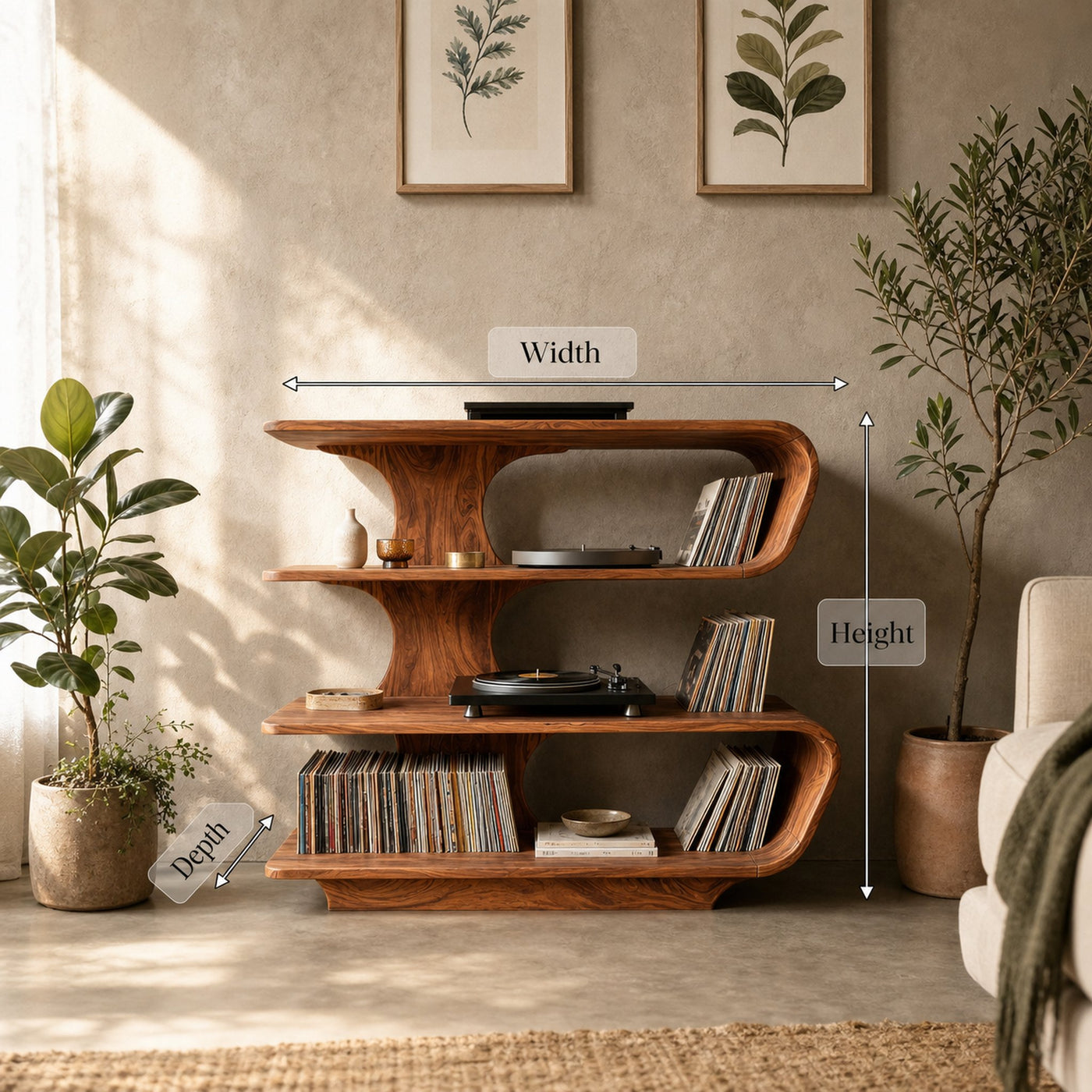 Farmhouse Vinyl Storage Console For Bedroom Decor - product view 8