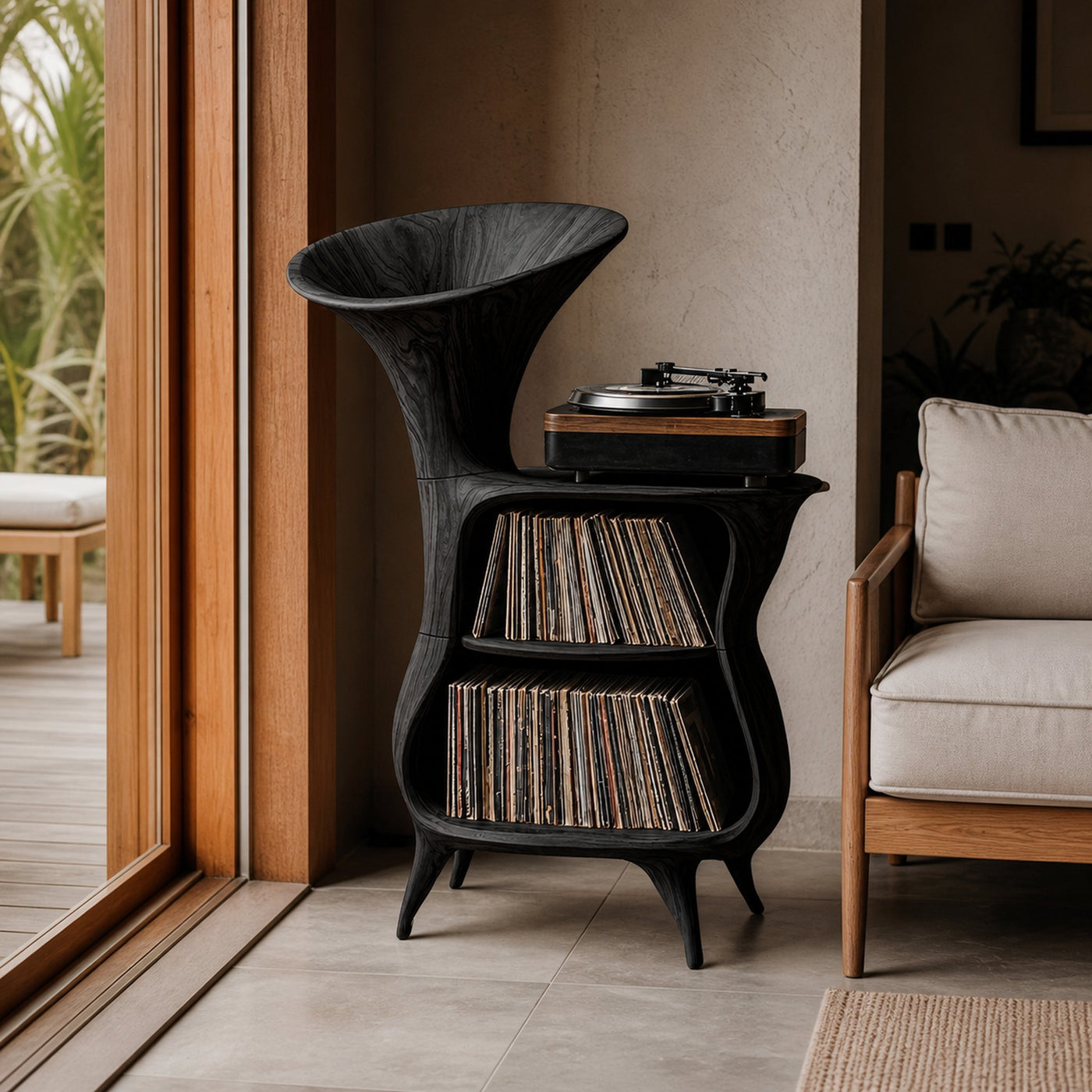 Farmhouse Wood Media Console For Stylish Entryway - product view 4