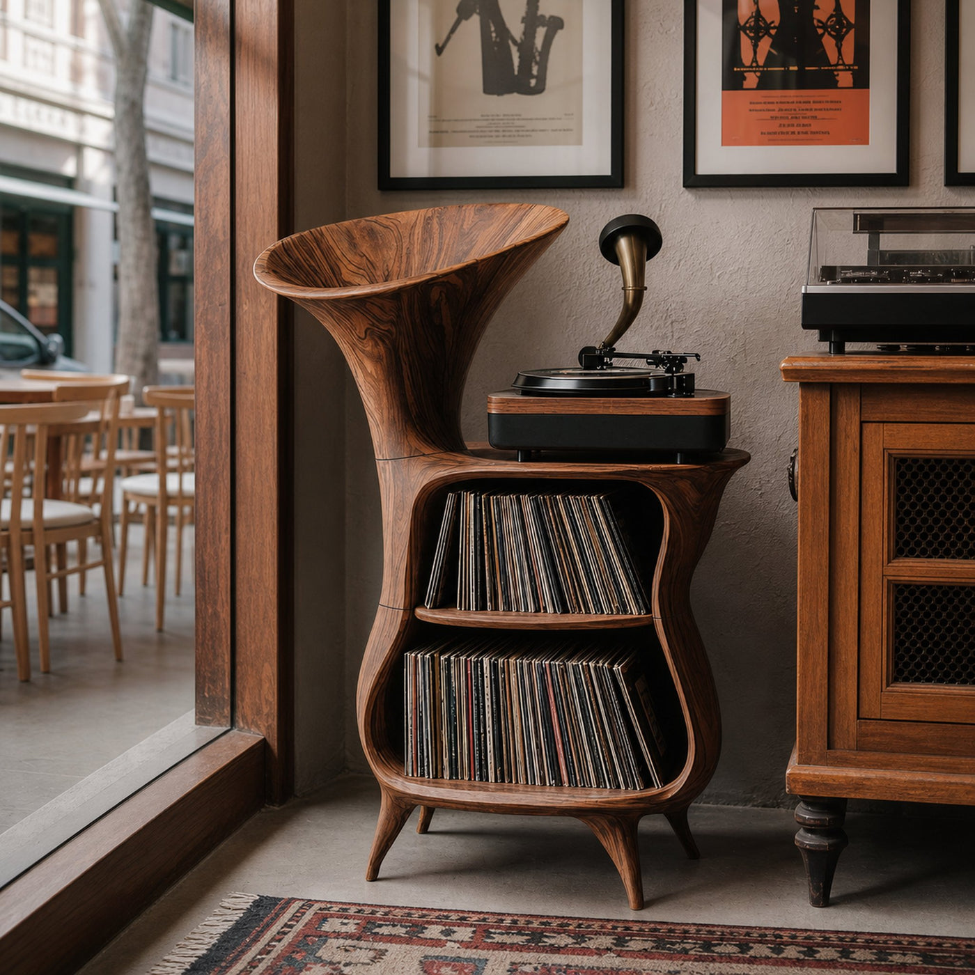 Farmhouse Wood Media Console For Stylish Entryway - product view 6