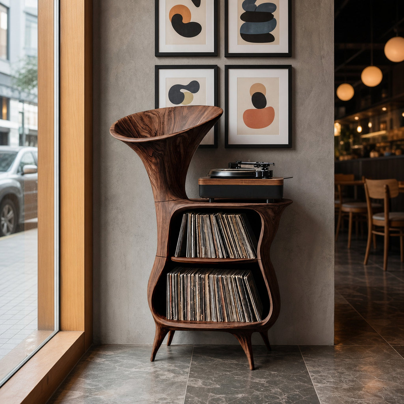 Farmhouse Wood Media Console For Stylish Entryway - product view 7