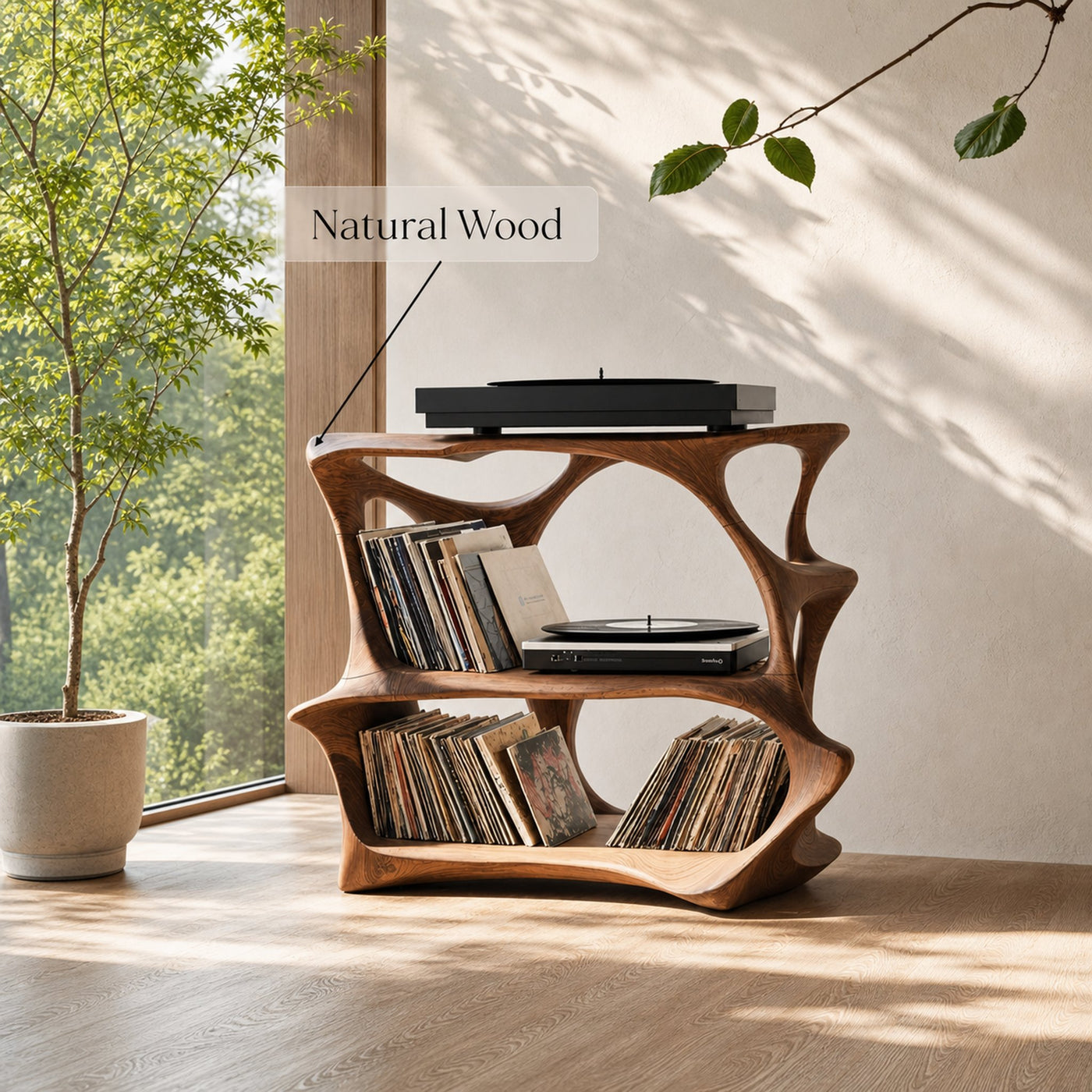 Farmhouse Wooden Media Stand Entryway Decor Charm - product view 6