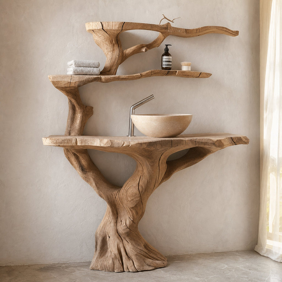 Floating Wood Bathroom Vanity