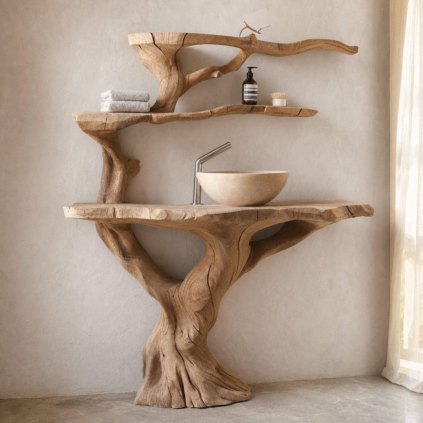 Floating Wood Bathroom Vanity