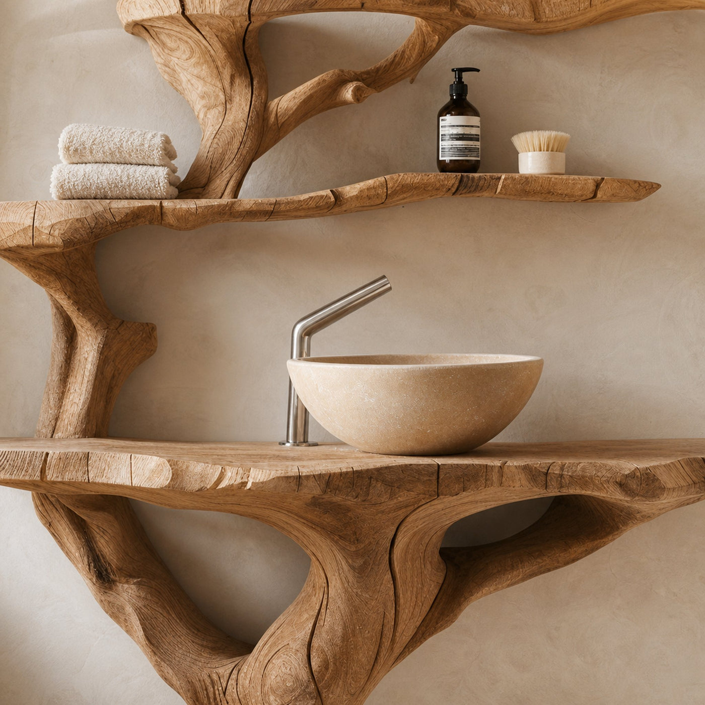 Floating Wood Bathroom Vanity - product view 2