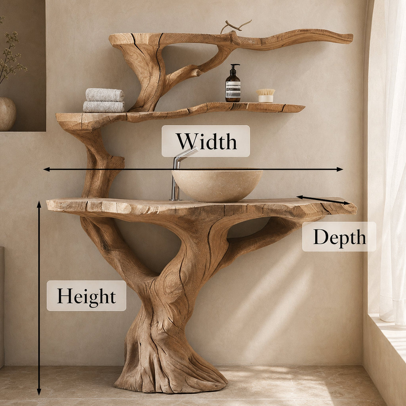 Floating Wood Bathroom Vanity - product view 4