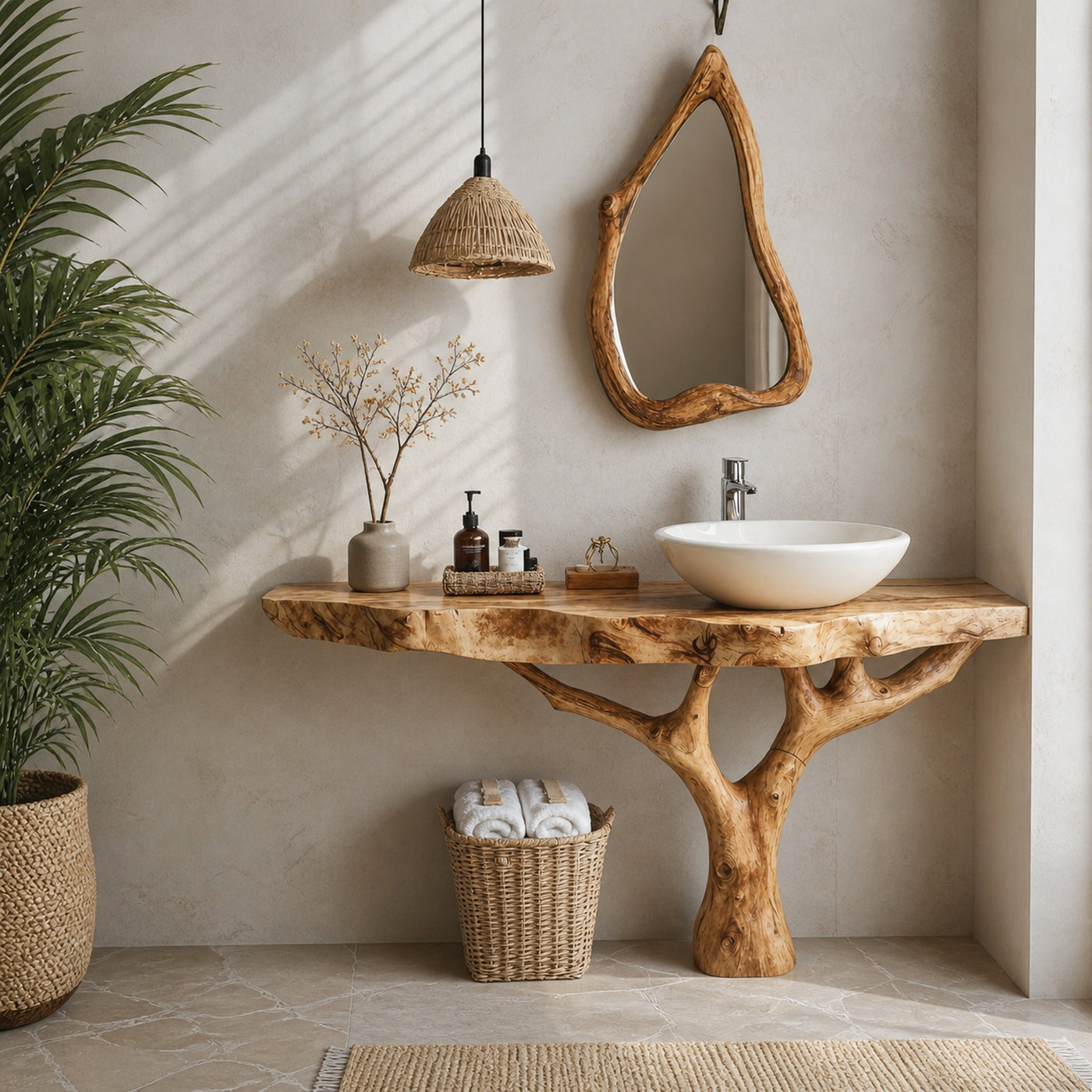 Floating Wood Bathroom Vanity For Sleek Interiors - product view 2