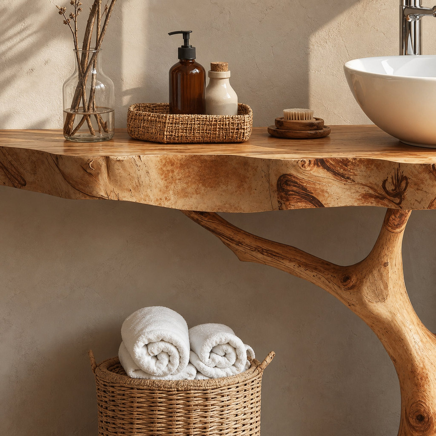 Floating Wood Bathroom Vanity For Sleek Interiors - product view 3