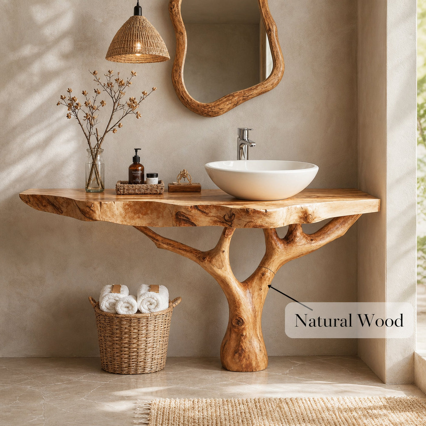 Floating Wood Bathroom Vanity For Sleek Interiors - product view 6
