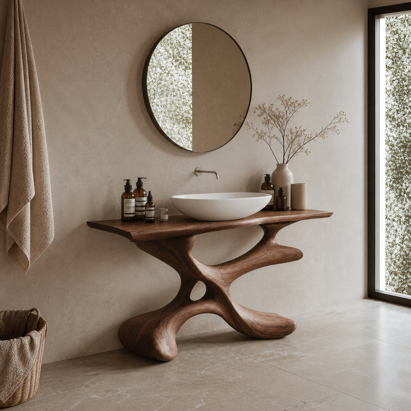 Handcrafted Bathroom Vanity For Furniture Decor Style