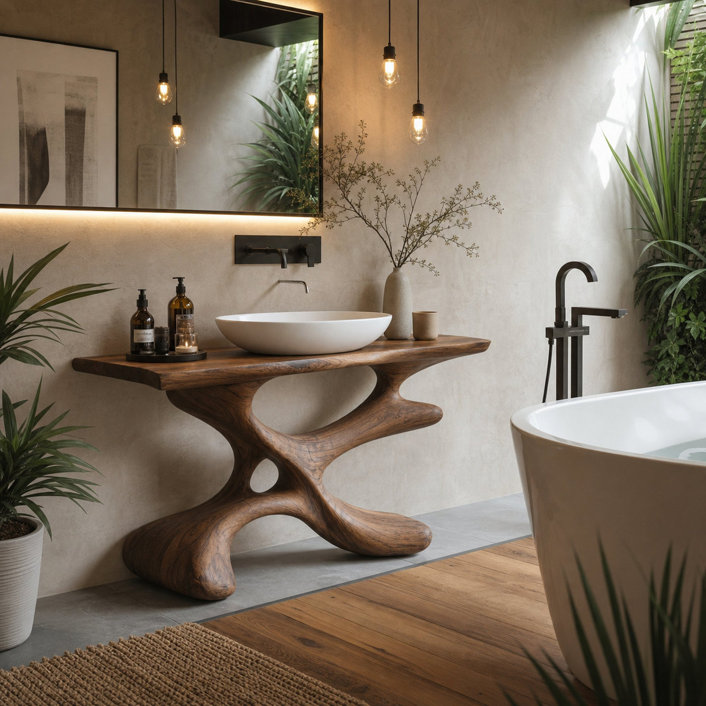 Handcrafted Bathroom Vanity For Furniture Decor Style - product view 2