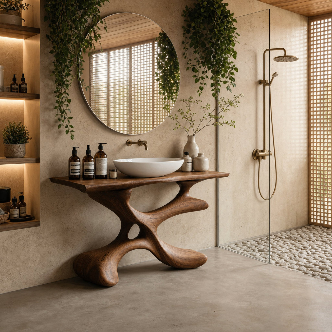 Handcrafted Bathroom Vanity For Furniture Decor Style - product view 3