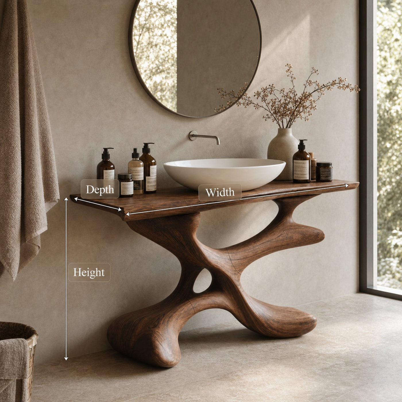 Handcrafted Bathroom Vanity For Furniture Decor Style - product view 8