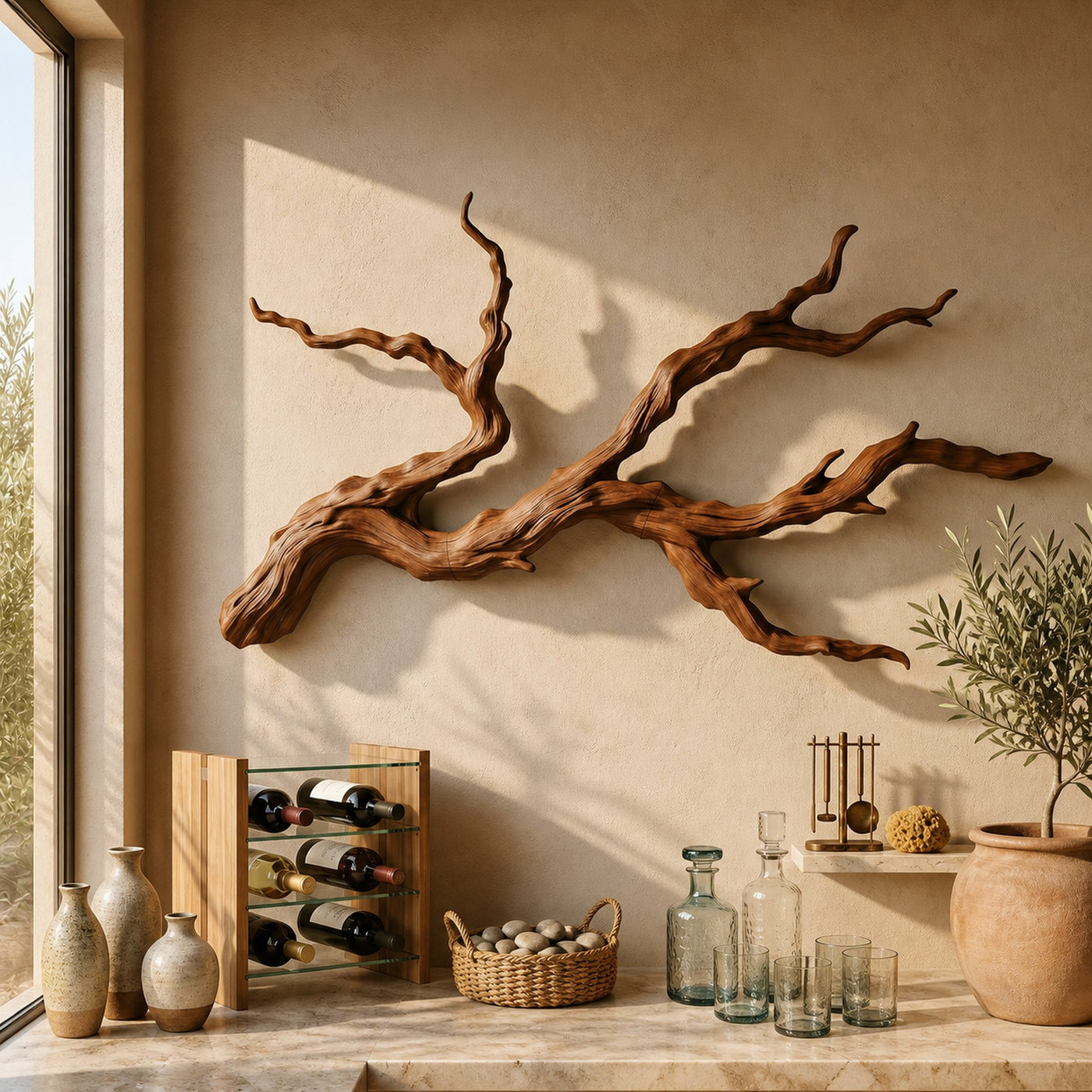 Handcrafted Branch Wall Decor Nature Inspired Sculpture For Living Room - product view 6