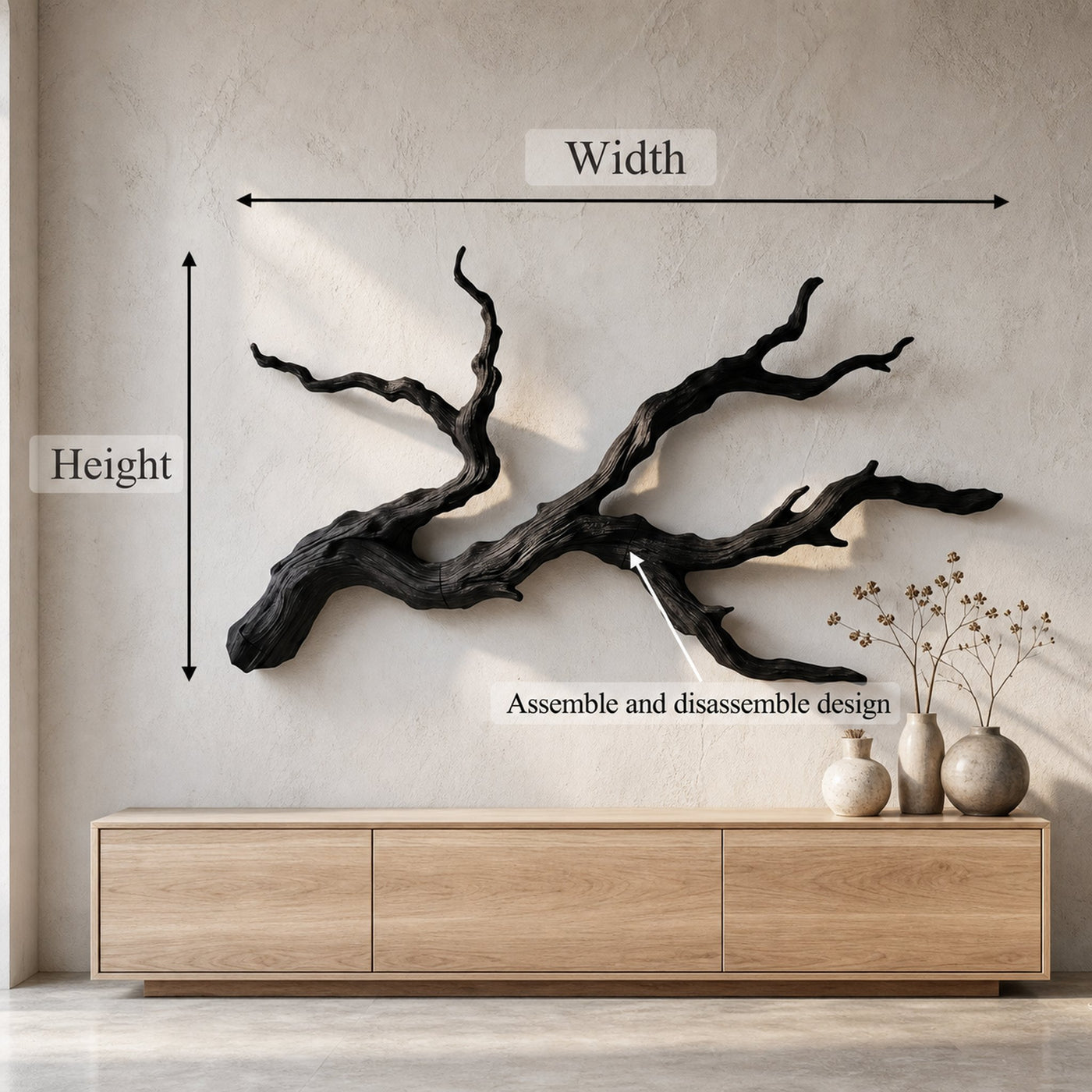 Handcrafted Branch Wall Decor Nature Inspired Sculpture For Living Room - product view 8