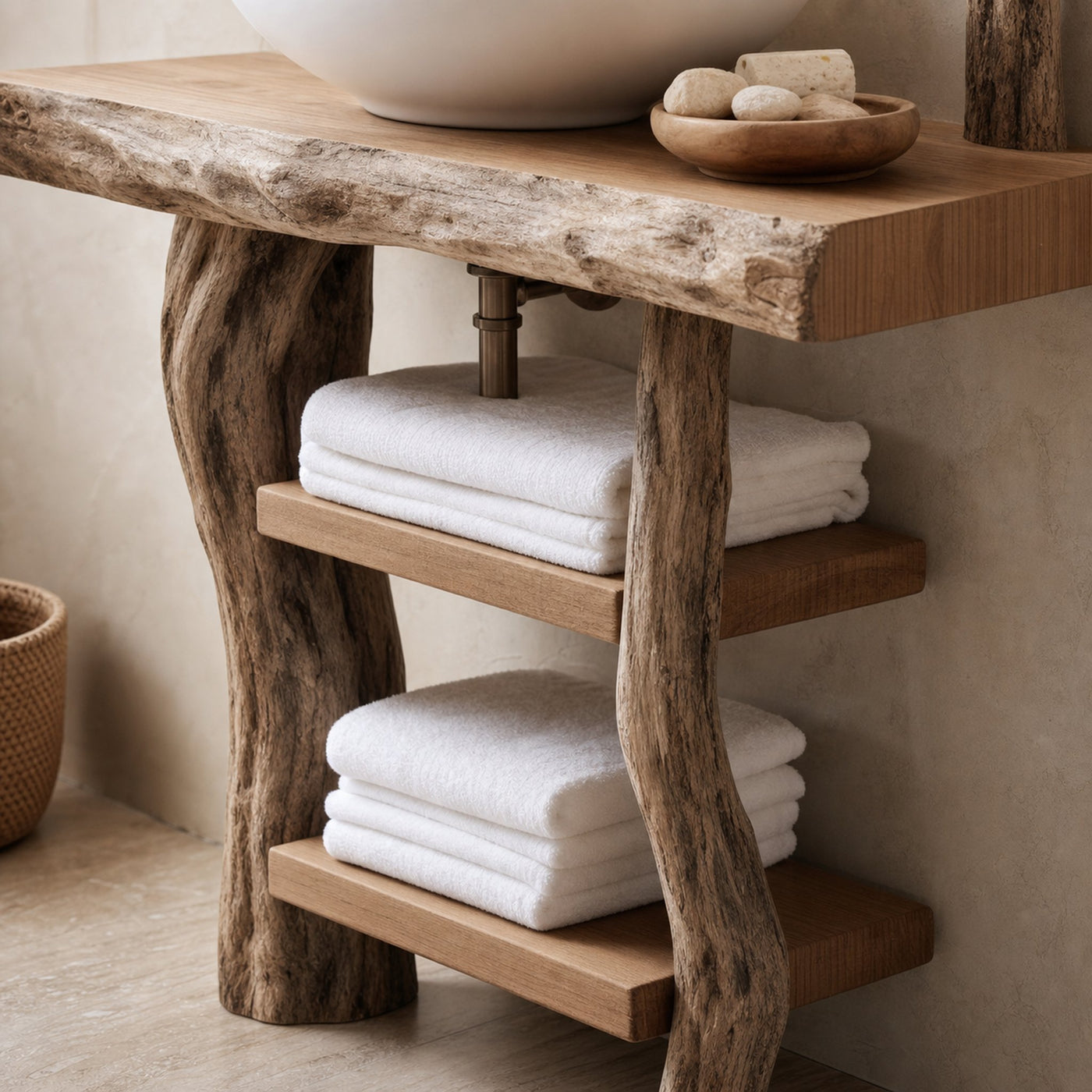 Handcrafted Counter Bathroom Vanity - product view 2
