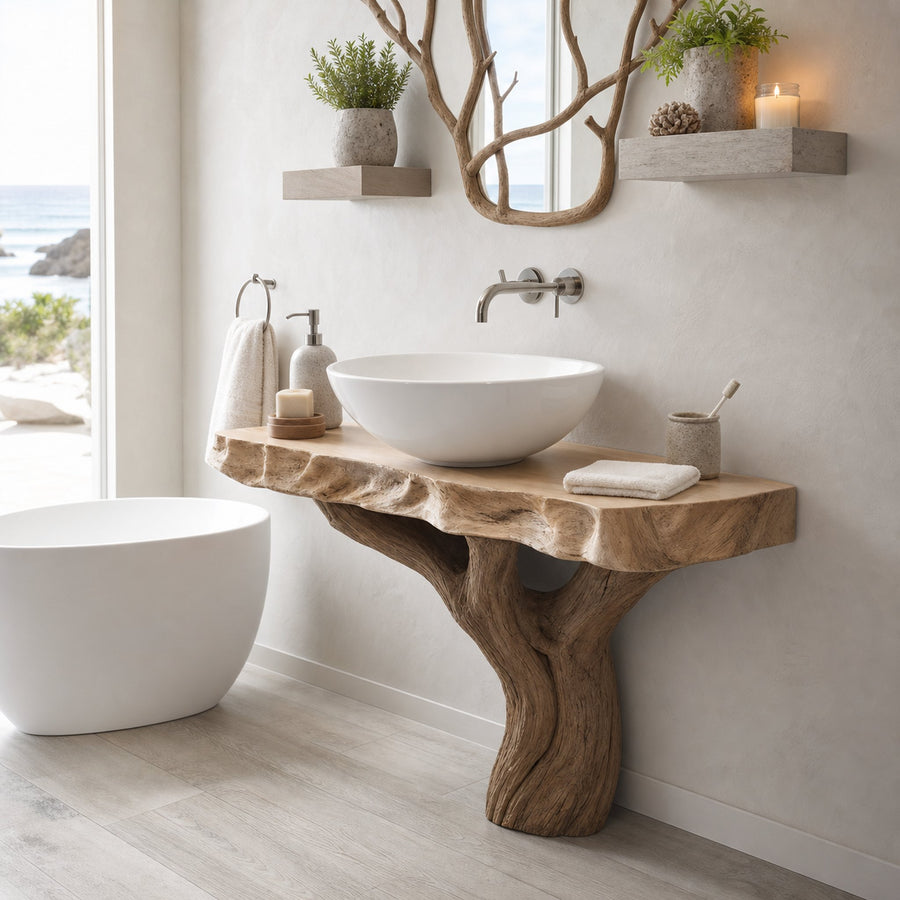 Handcrafted Counter Bathroom Vanity