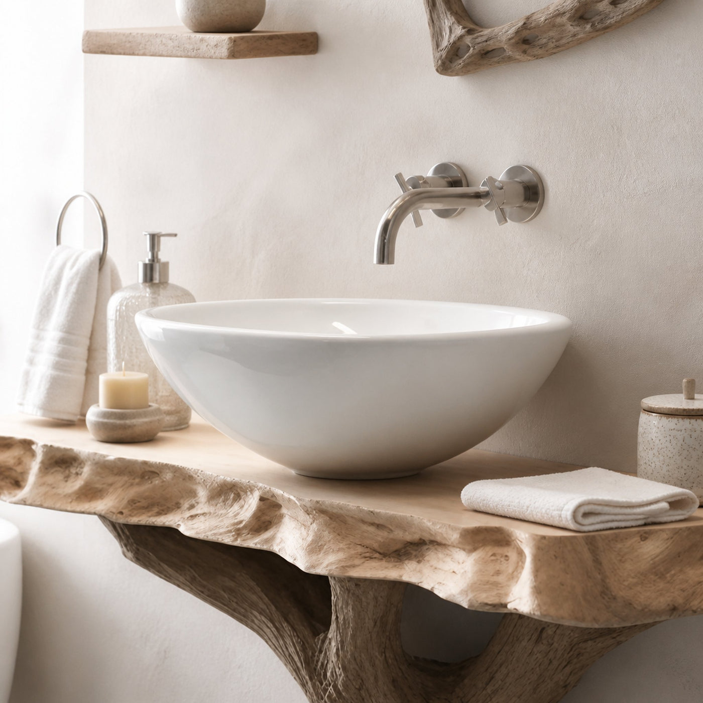 Handcrafted Counter Bathroom Vanity - product view 2