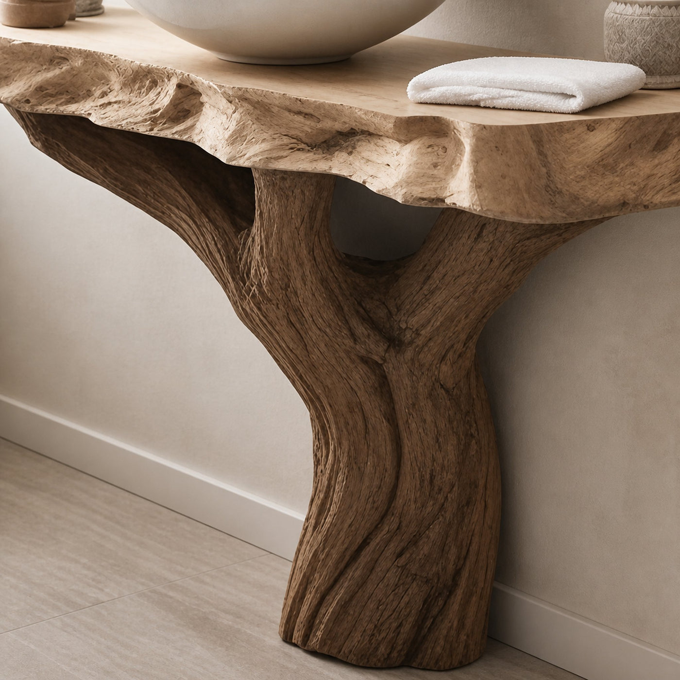 Handcrafted Counter Bathroom Vanity - product view 3