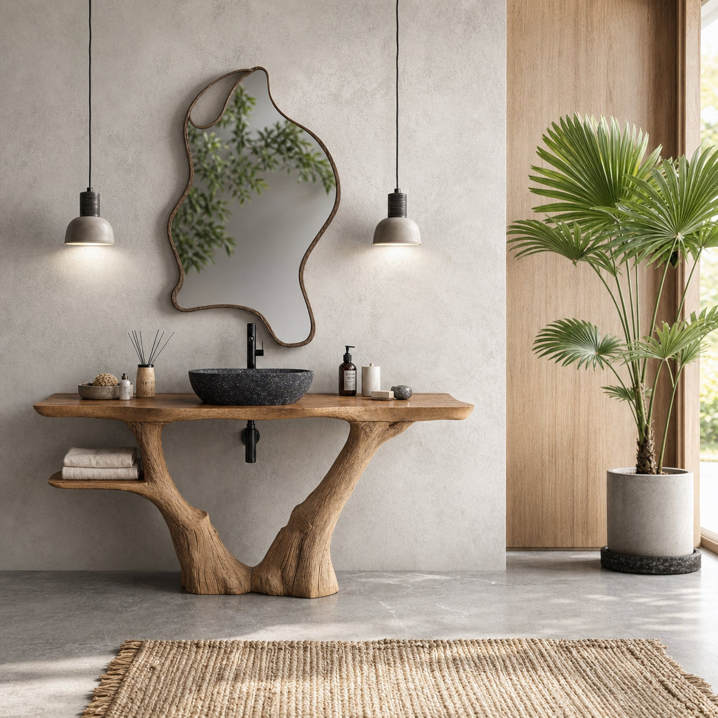 Handcrafted Counter Vanity For Stylish Bathroom Interiors - product view 2