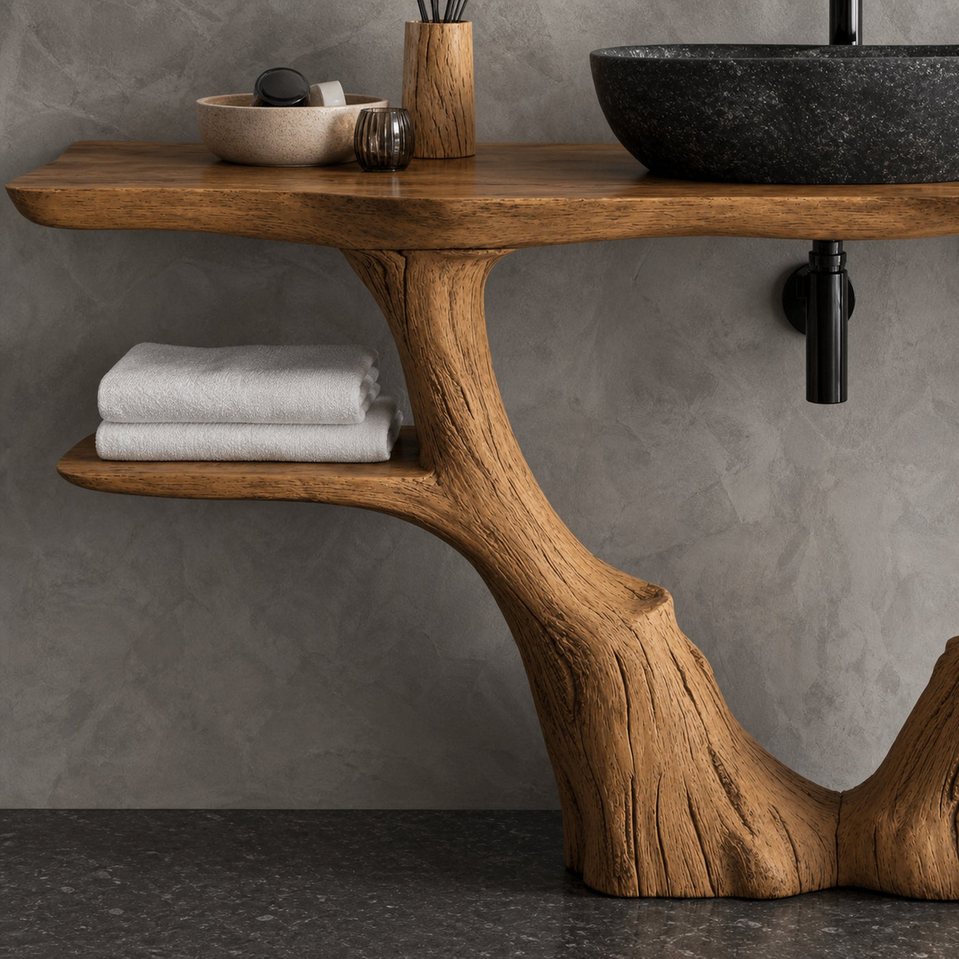 Handcrafted Counter Vanity For Stylish Bathroom Interiors - product view 3