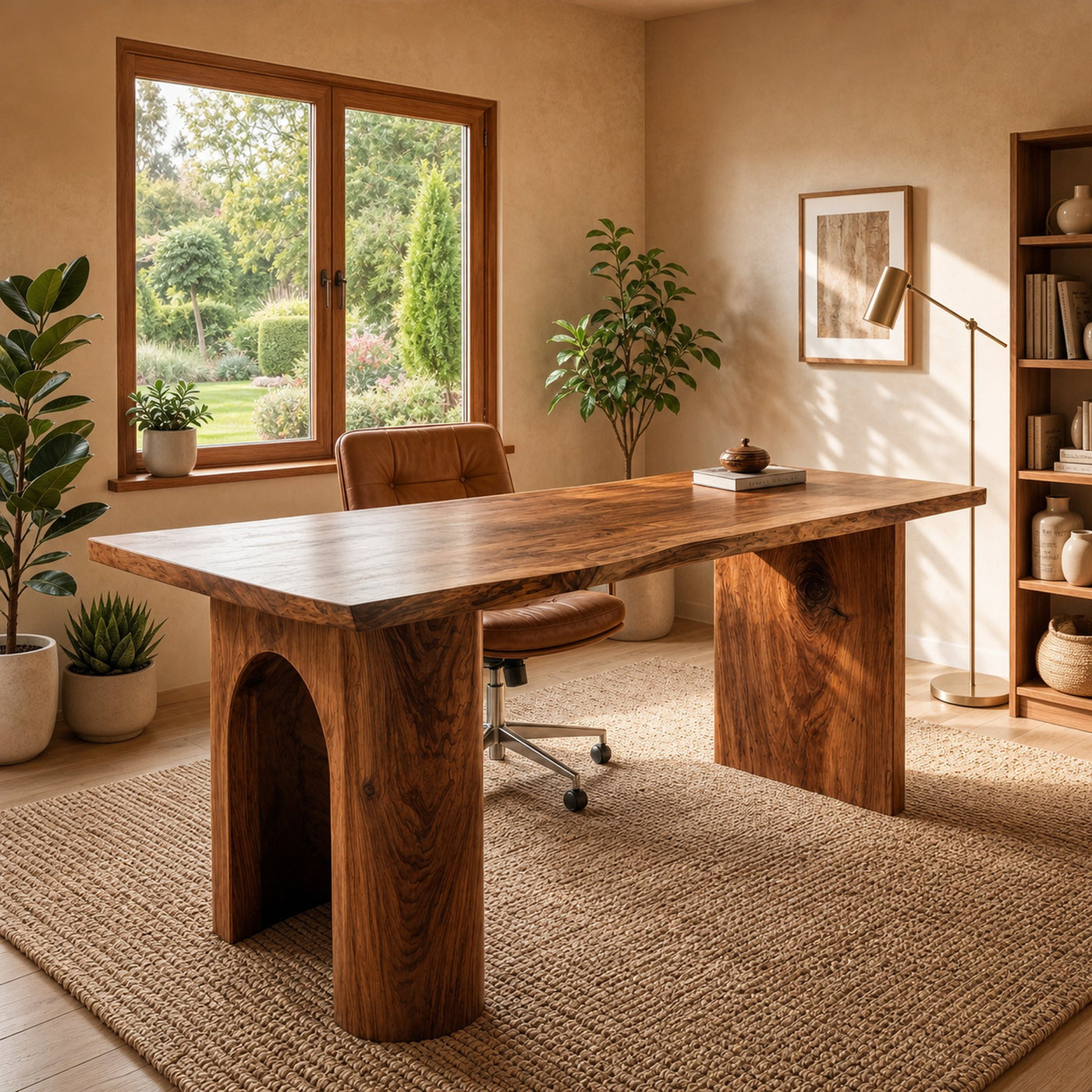 Handcrafted Executive Desk For Home Office And Professional Workspace
