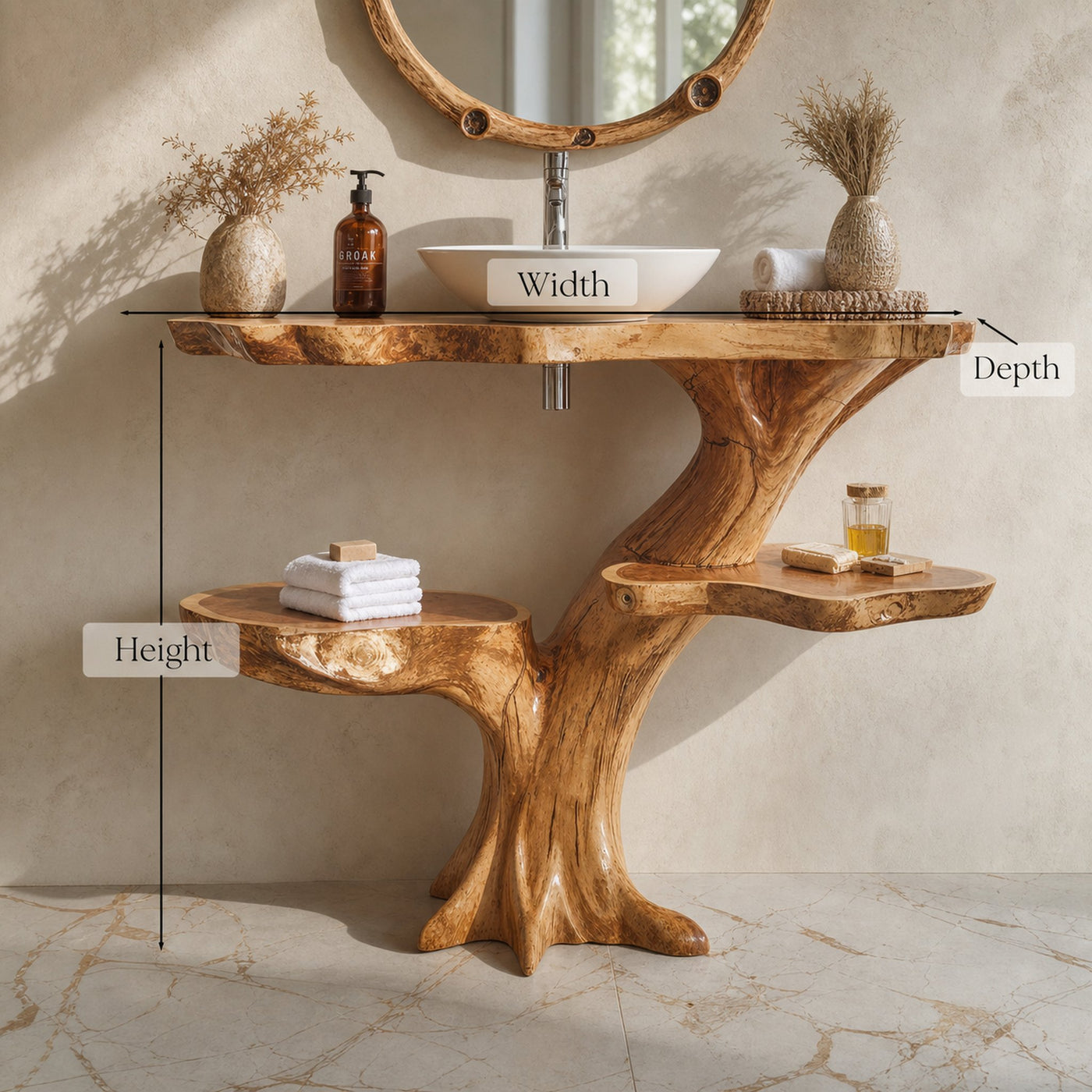 Handcrafted Floating Bathroom Vanity - product view 5