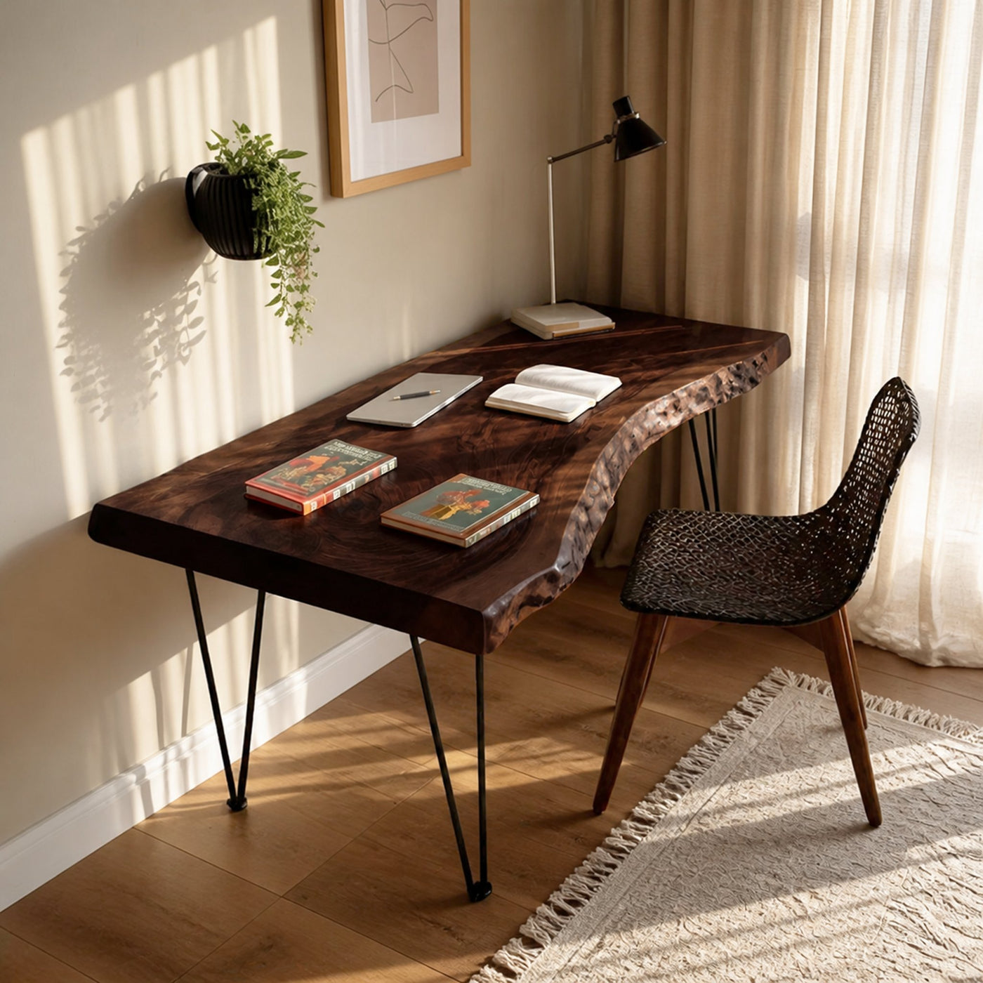 Handcrafted Live Edge Desk For Living Room Style - product view 7