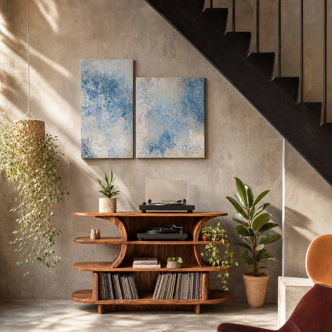 Handcrafted Media Cabinet For Entryway And Decor - product view 2