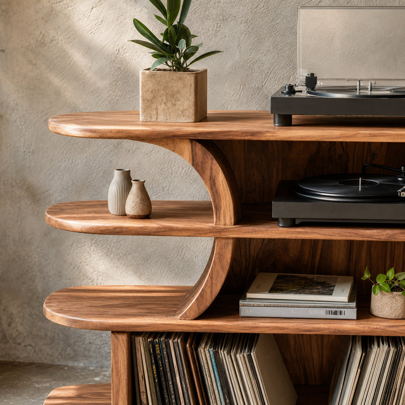 Handcrafted Media Cabinet For Entryway And Decor - product view 3
