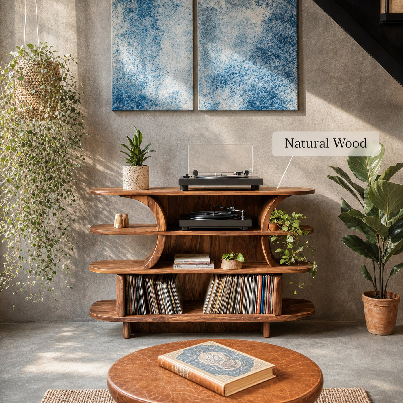 Handcrafted Media Cabinet For Entryway And Decor - product view 5
