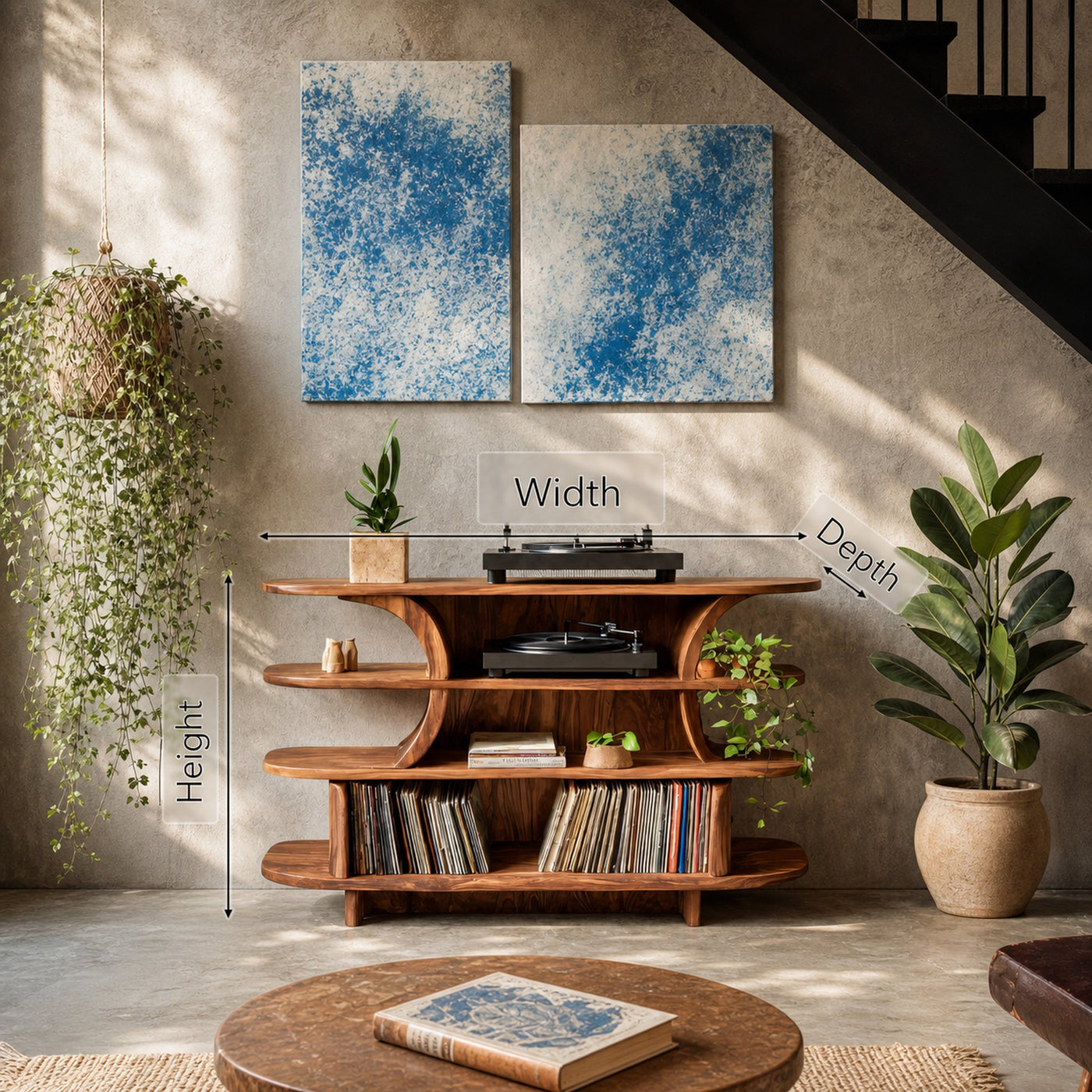 Handcrafted Media Cabinet For Entryway And Decor - product view 6