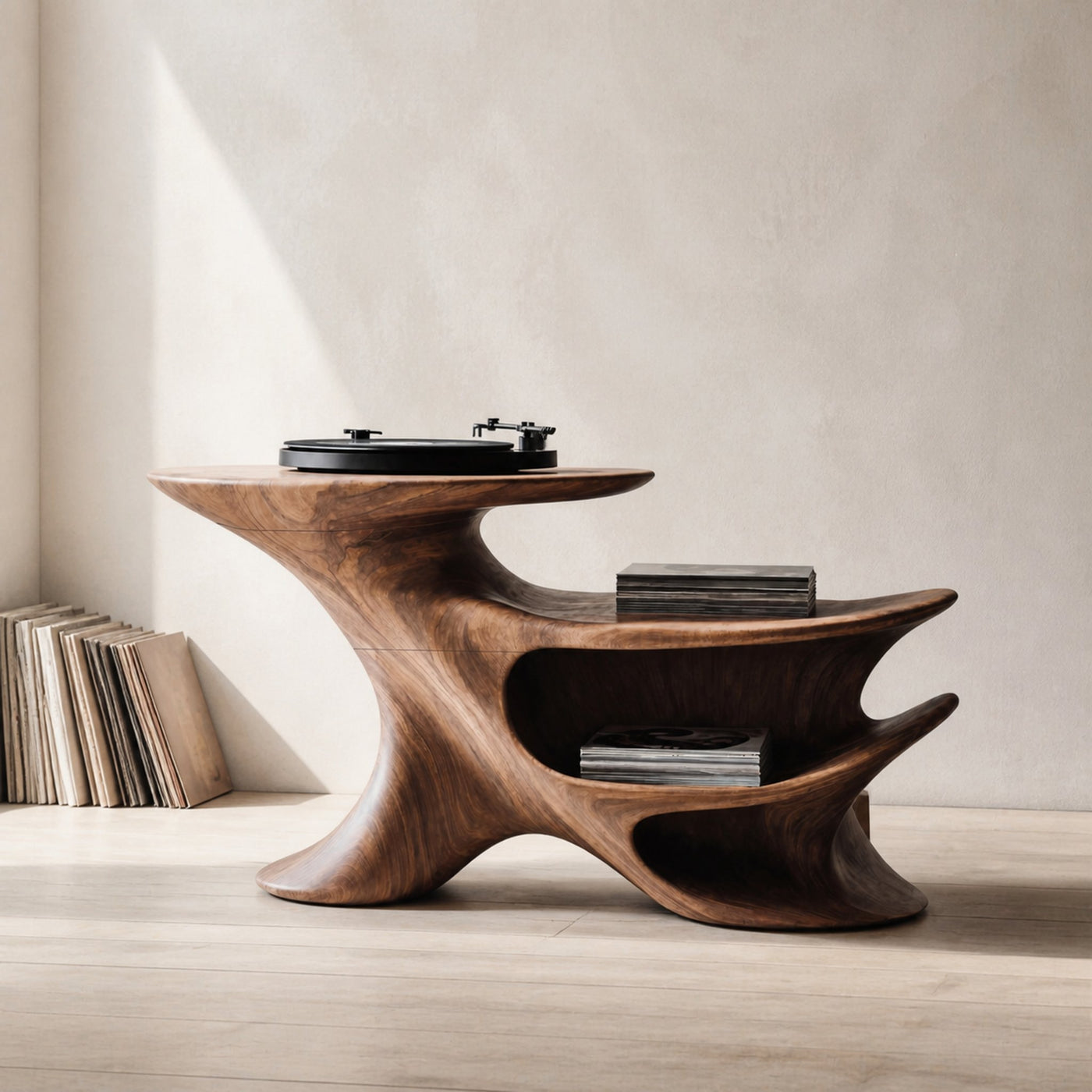Handcrafted Record Stand for Music Lovers’ Home Decor