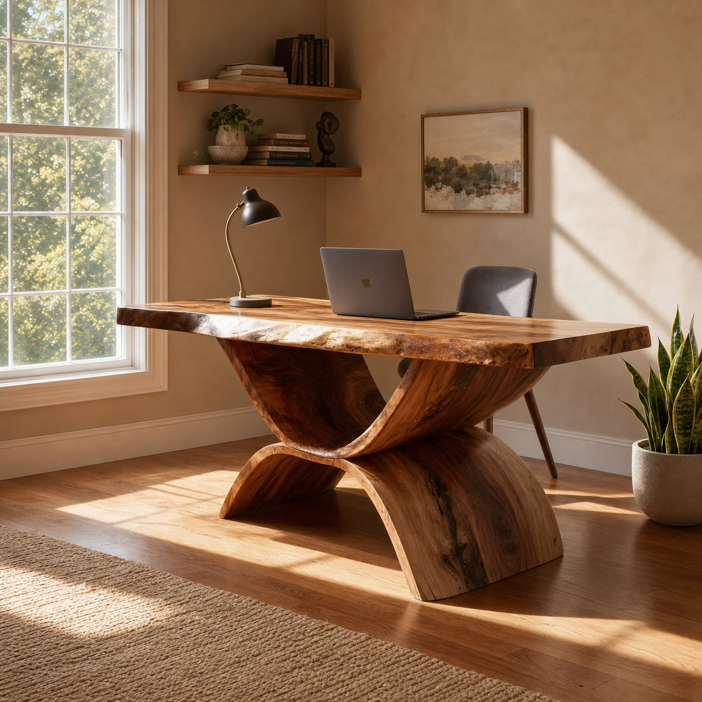 Handcrafted Solid Wood Desk For Home Office And Living Room - product view 2