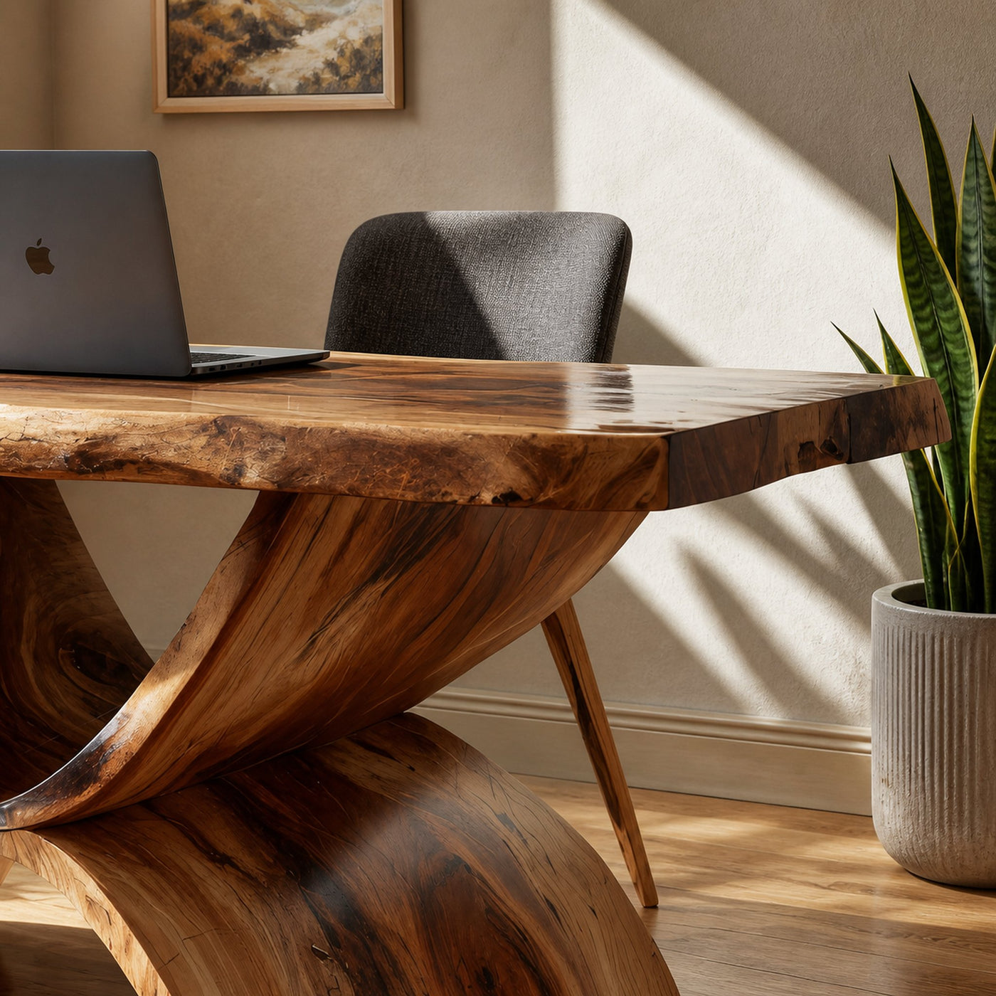 Handcrafted Solid Wood Desk For Home Office And Living Room - product view 4