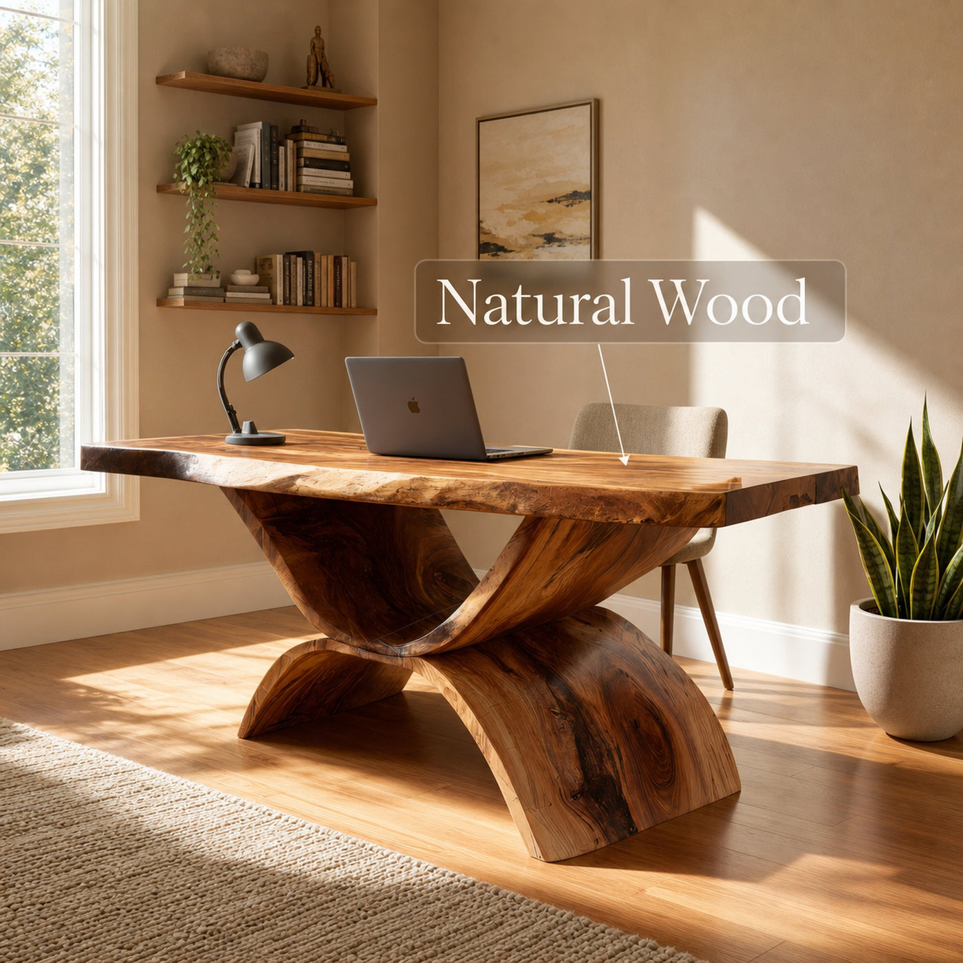 Handcrafted Solid Wood Desk For Home Office And Living Room - product view 5