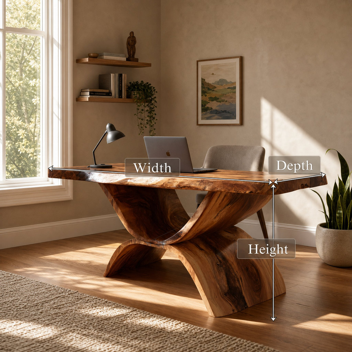 Handcrafted Solid Wood Desk For Home Office And Living Room - product view 7