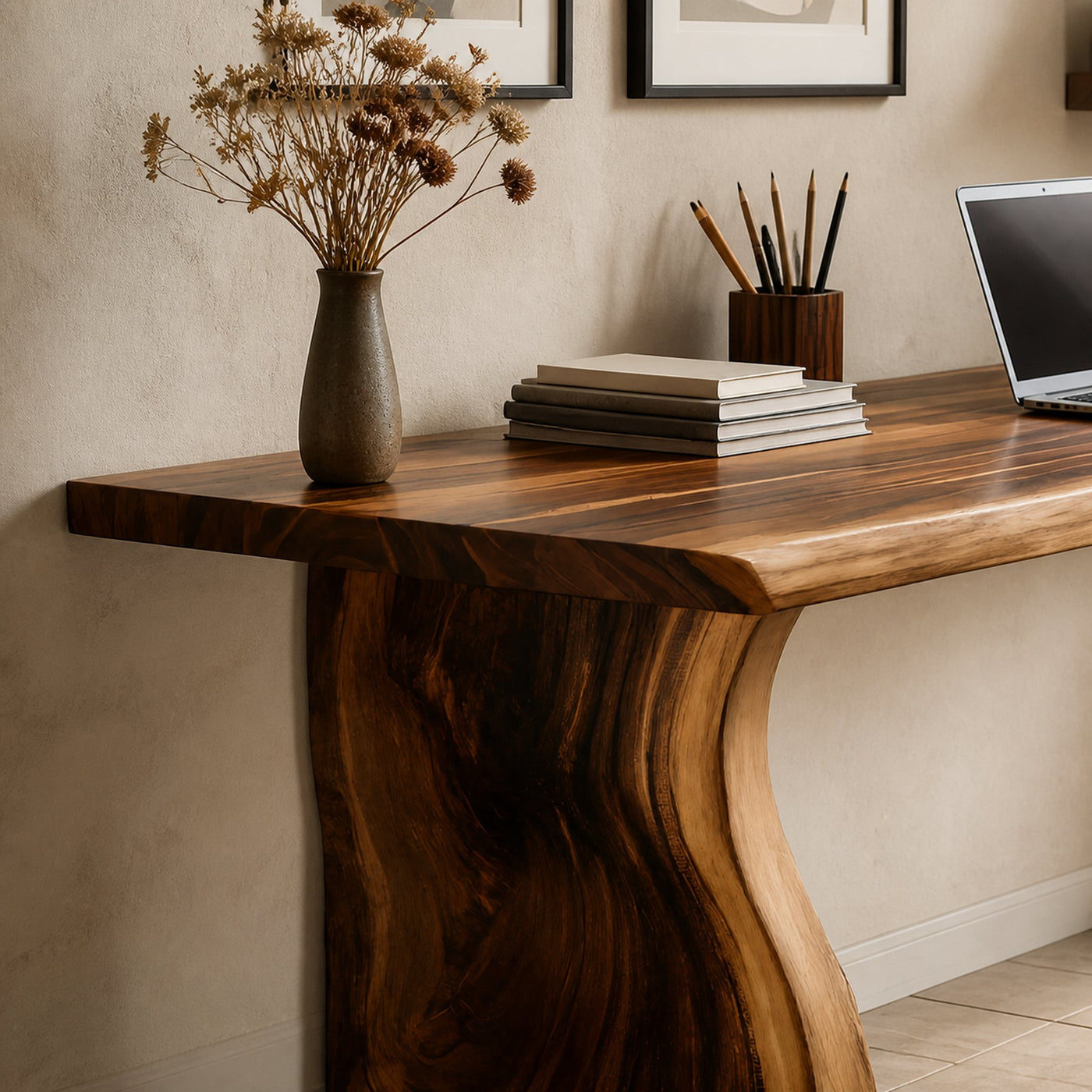 Handcrafted Solid Wood Desk For Reading And Work Area - product view 3
