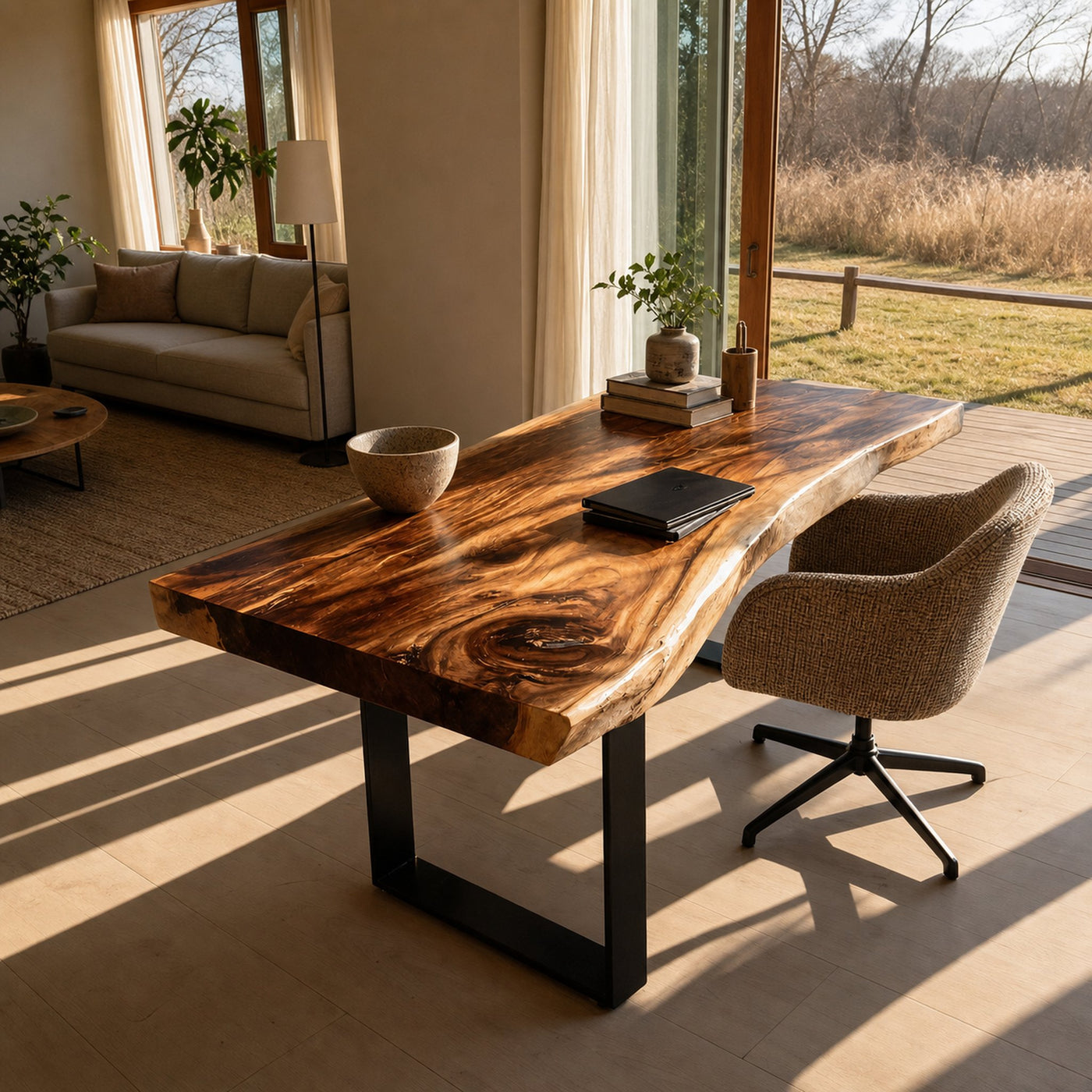 Handcrafted Solid Wood Tabletop For Furniture Decor - product view 2