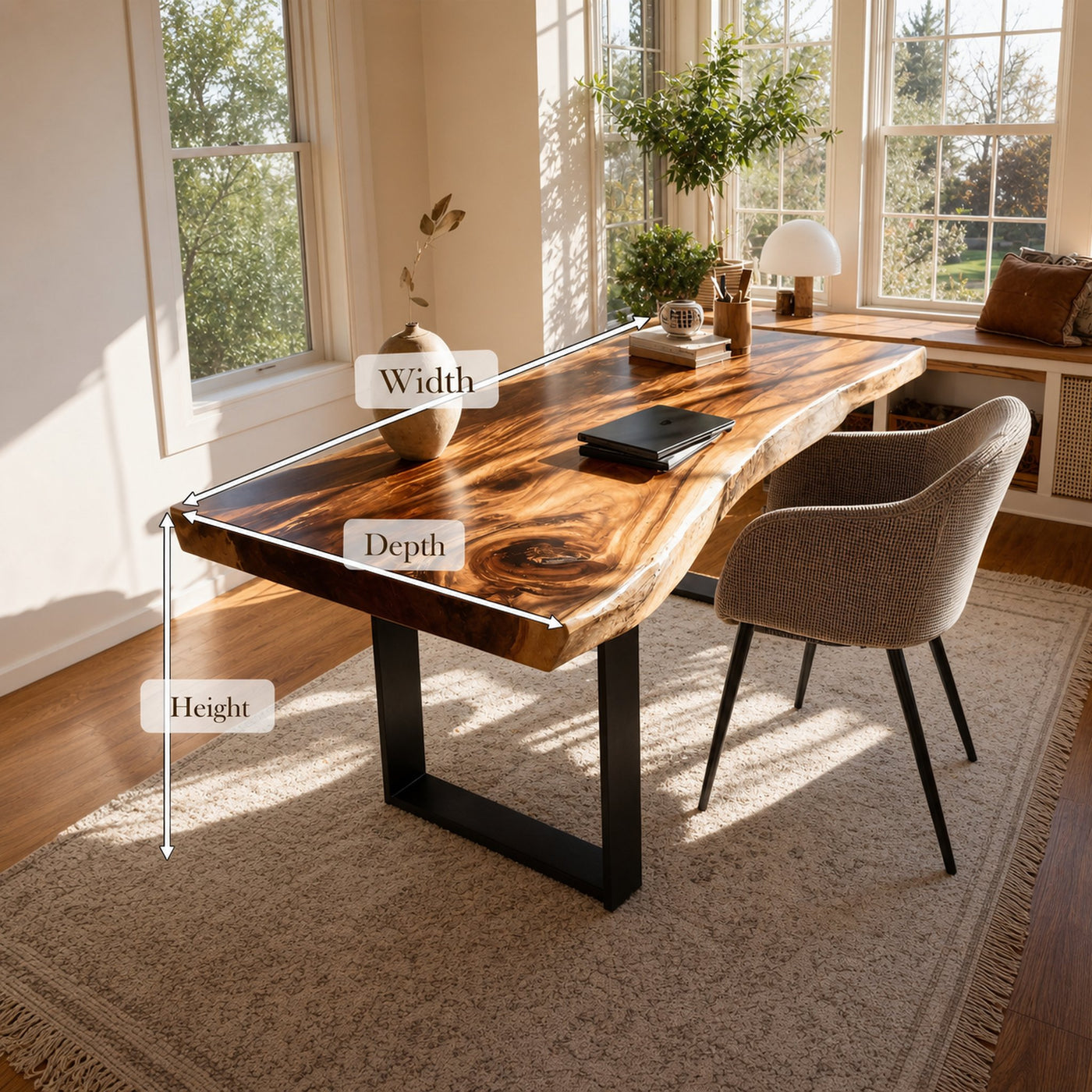 Handcrafted Solid Wood Tabletop For Furniture Decor - product view 8