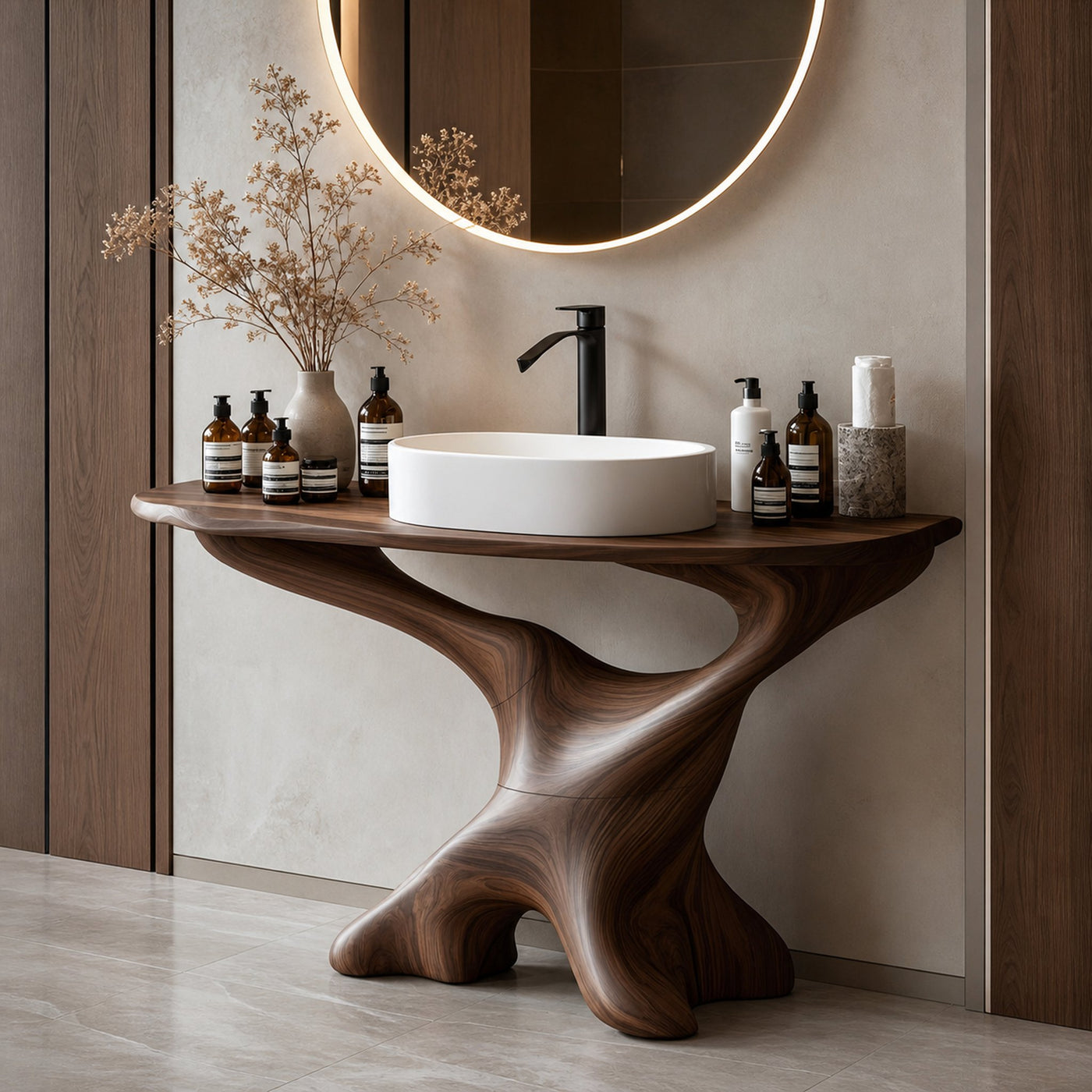 Handcrafted Solid Wood Vanity For Bathroom Decor