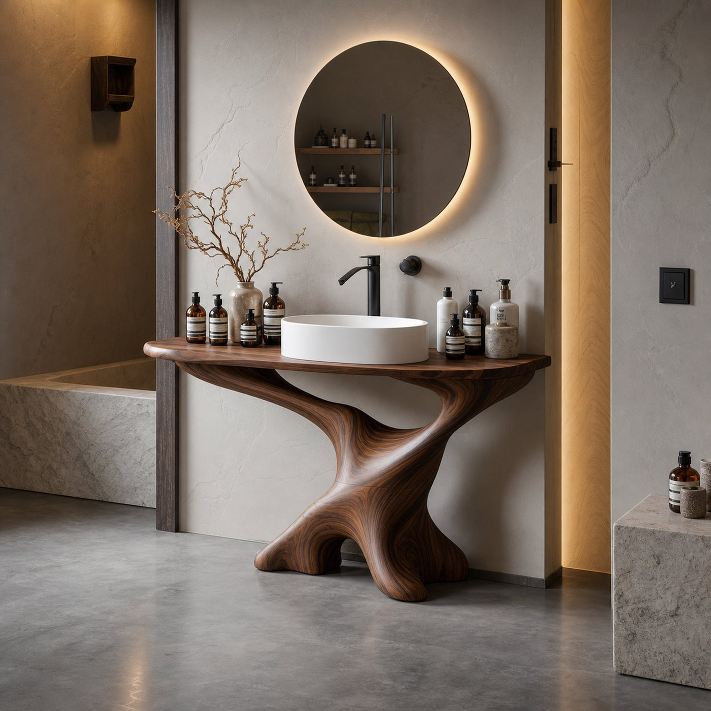Handcrafted Solid Wood Vanity For Bathroom Decor - product view 2