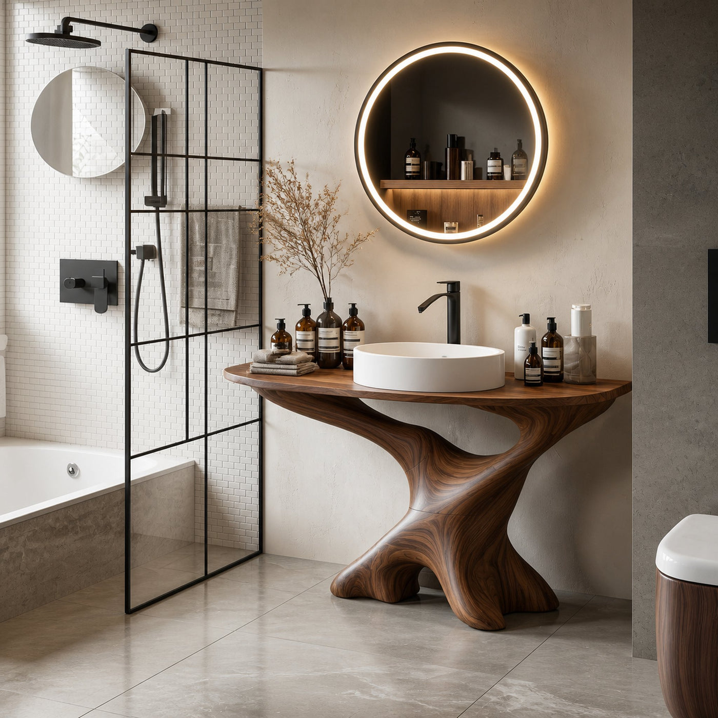 Handcrafted Solid Wood Vanity For Bathroom Decor - product view 3