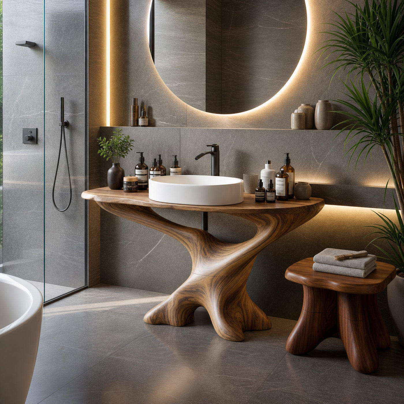 Handcrafted Solid Wood Vanity For Bathroom Decor - product view 5