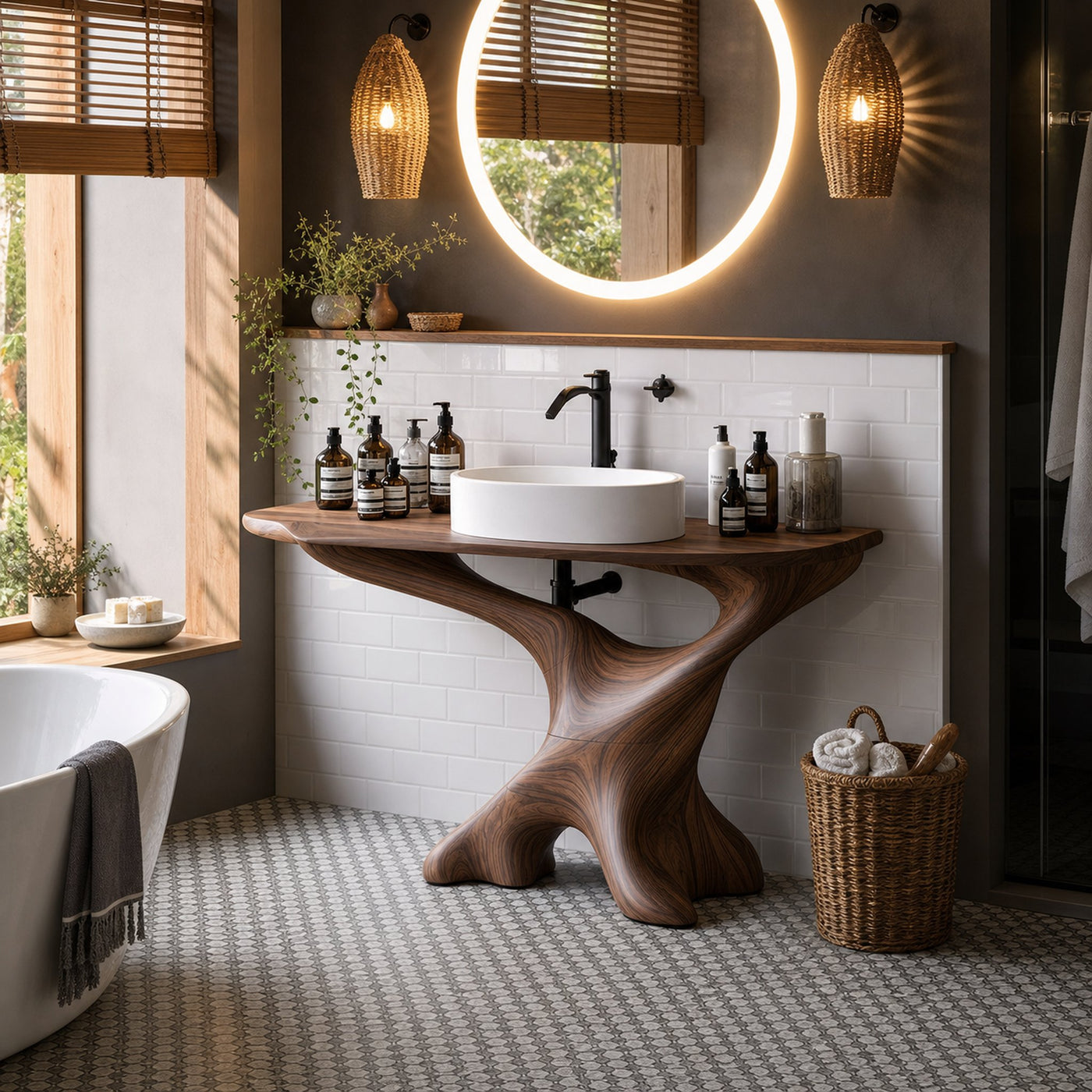 Handcrafted Solid Wood Vanity For Bathroom Decor - product view 7