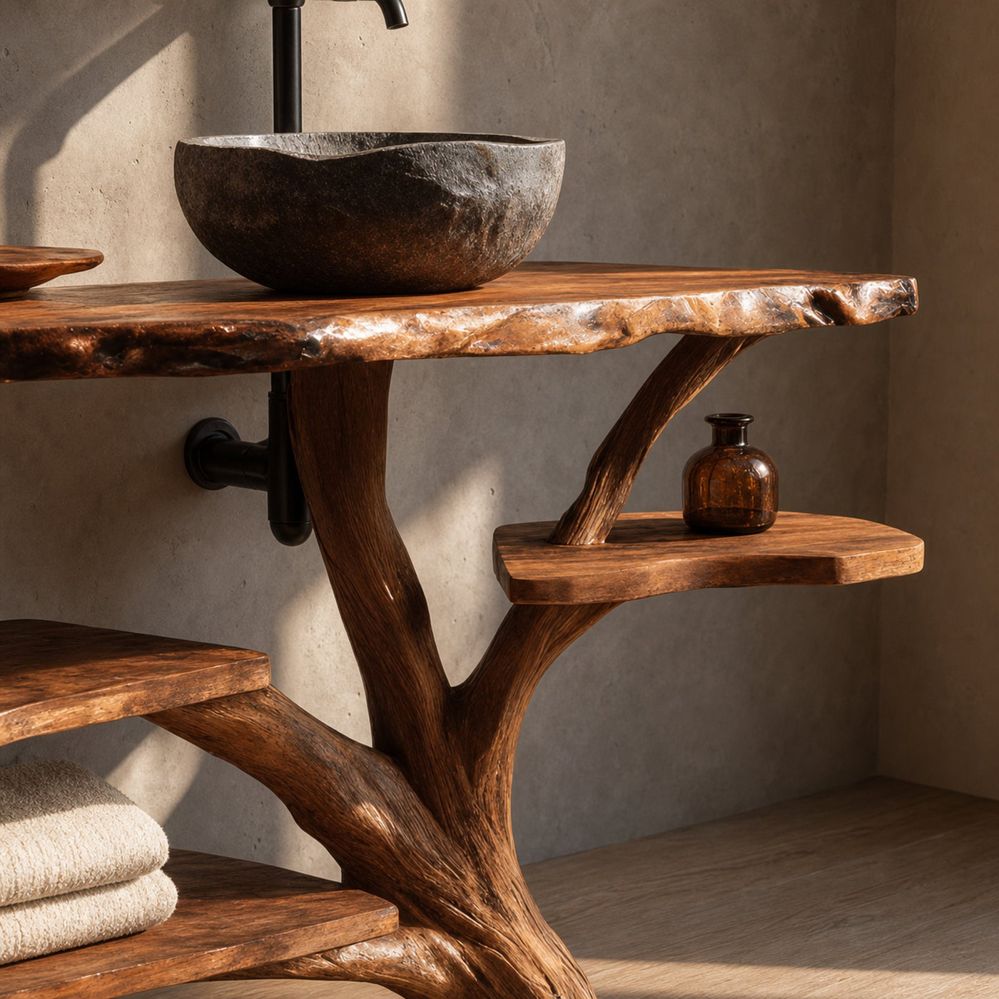 Handcrafted Solid Wood Vanity For Timeless Bathroom Furniture Decor - product view 4