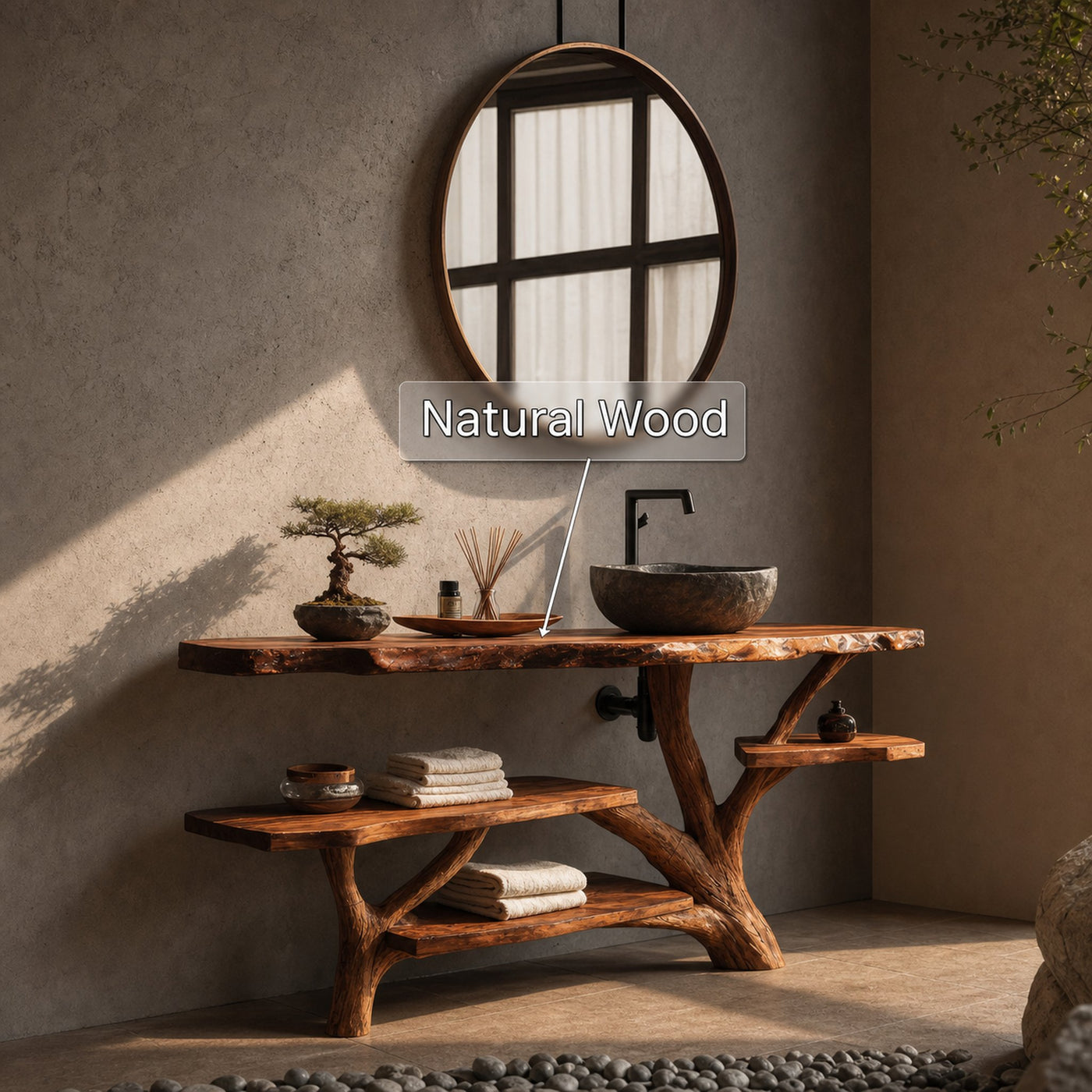 Handcrafted Solid Wood Vanity For Timeless Bathroom Furniture Decor - product view 5