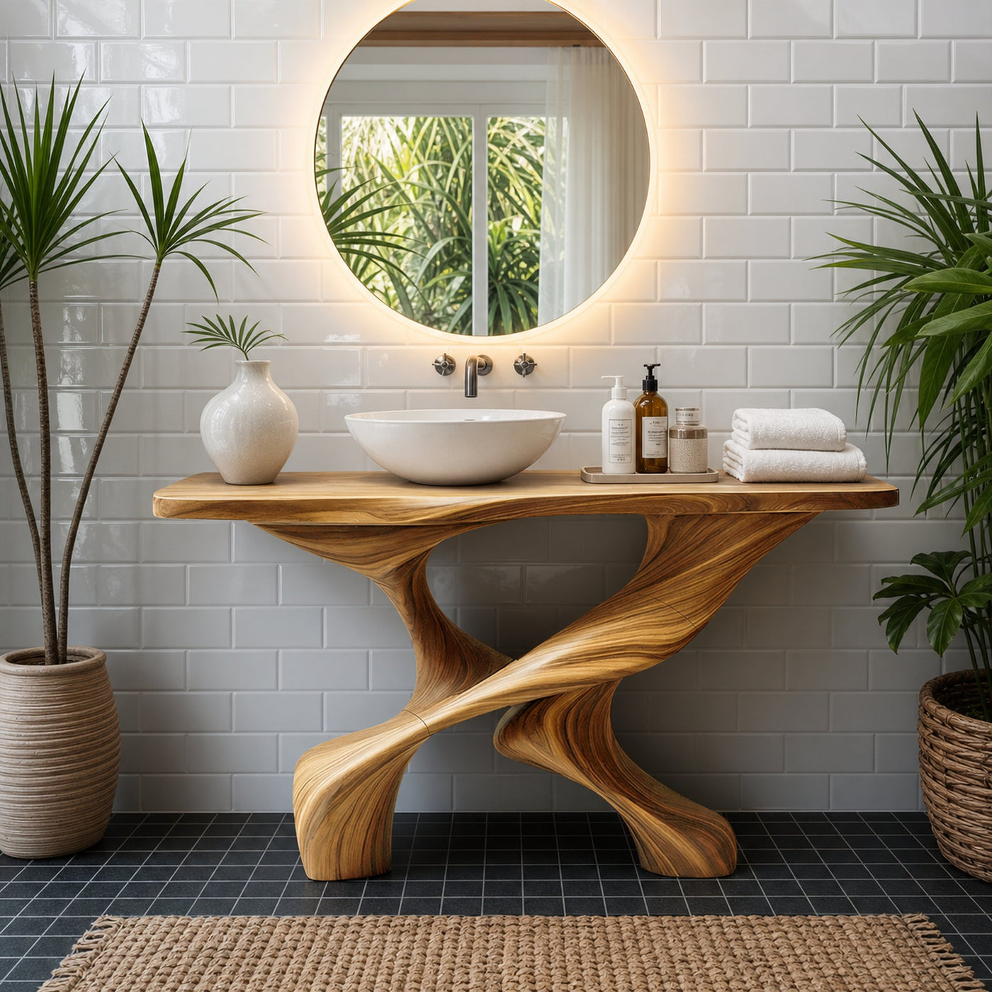 Handcrafted Vanity For Elegant Bathroom Furniture - product view 5