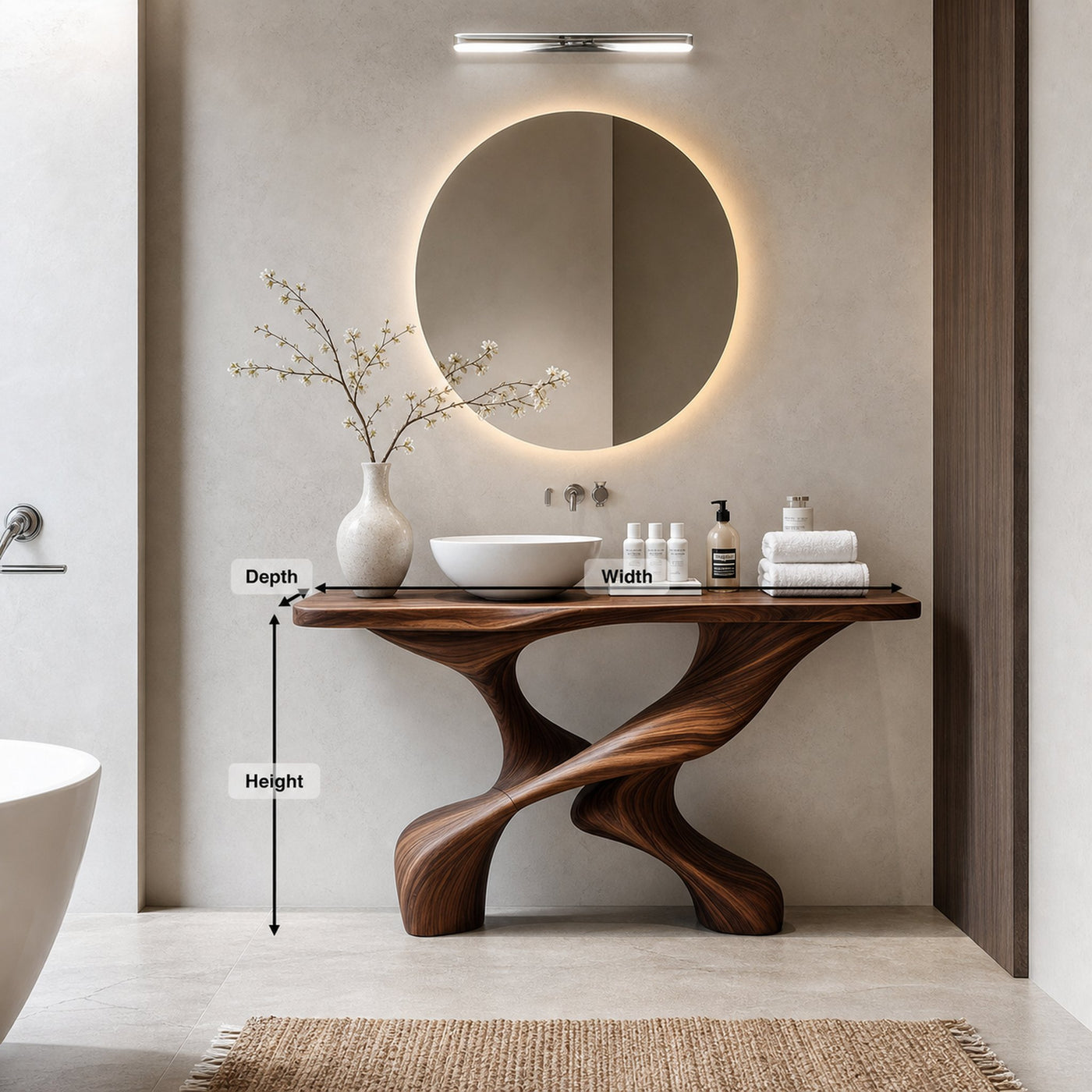 Handcrafted Vanity For Elegant Bathroom Furniture - product view 8