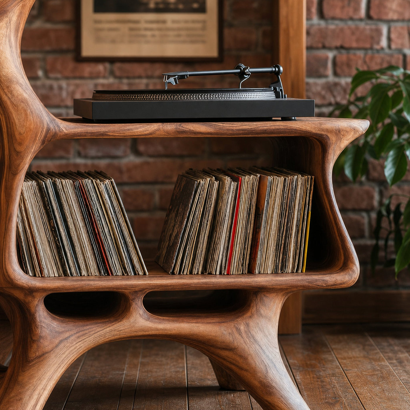 Handcrafted Vinyl Storage Unit For Livingroom Style - product view 4